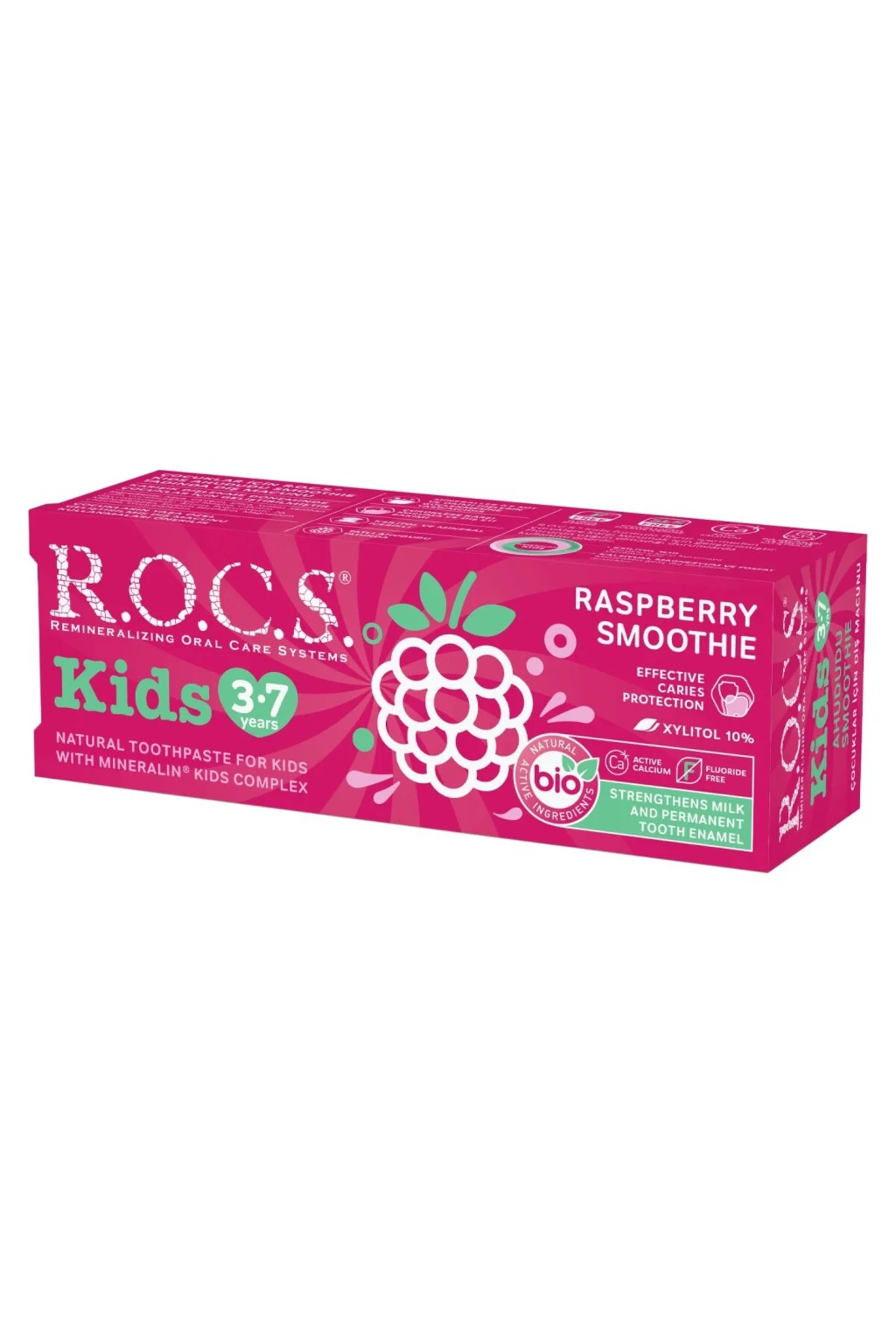 .Kids Ahududu Smoothie Tadında Florürsüz Diş Macunu 45 Gr