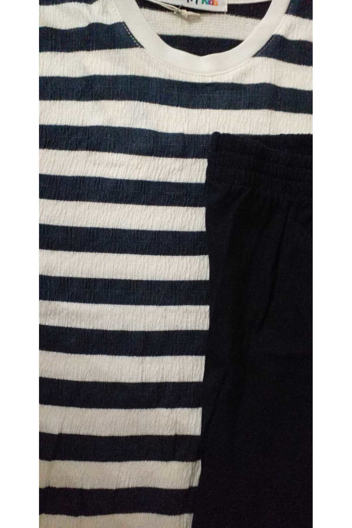 Dowry Kids Kısa Kol Şortlu Kız Çocuk Takım Lacivert