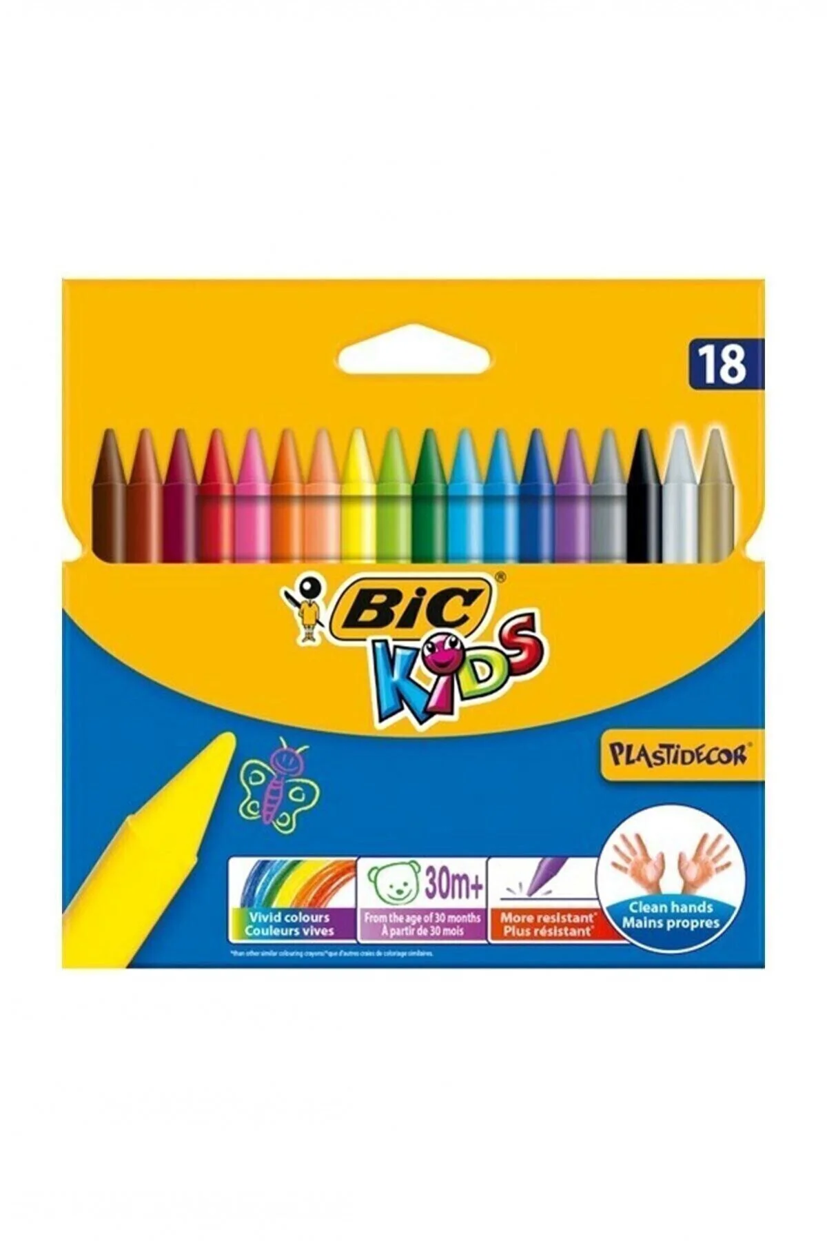 Kids Plastidecor 18'li Silinebilir Mum Pastel Boya / 8297714