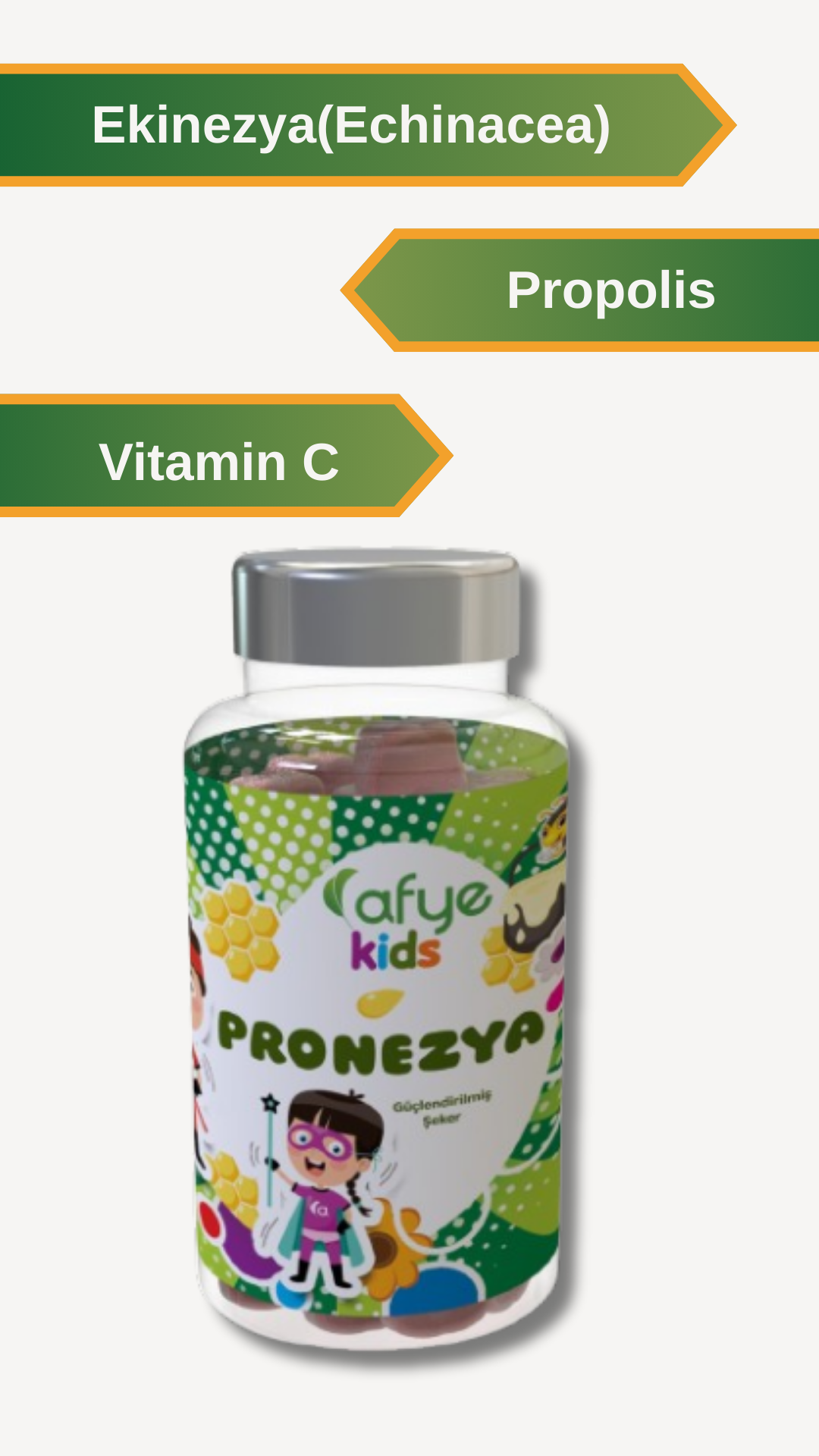 Kids Pronezya Gummy ( propolis, Ekinezya,VitaminC) 130 gr