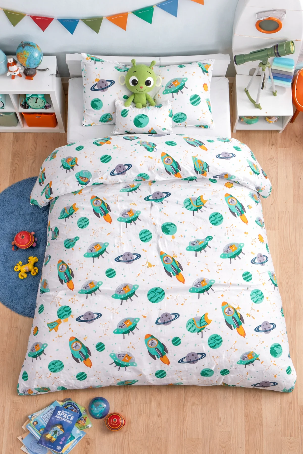 Kids Space Nevresim + 50x70 Yastık Kılıfı | Yumuşak ve Rahat Çocuk Yatak Odası Takımı