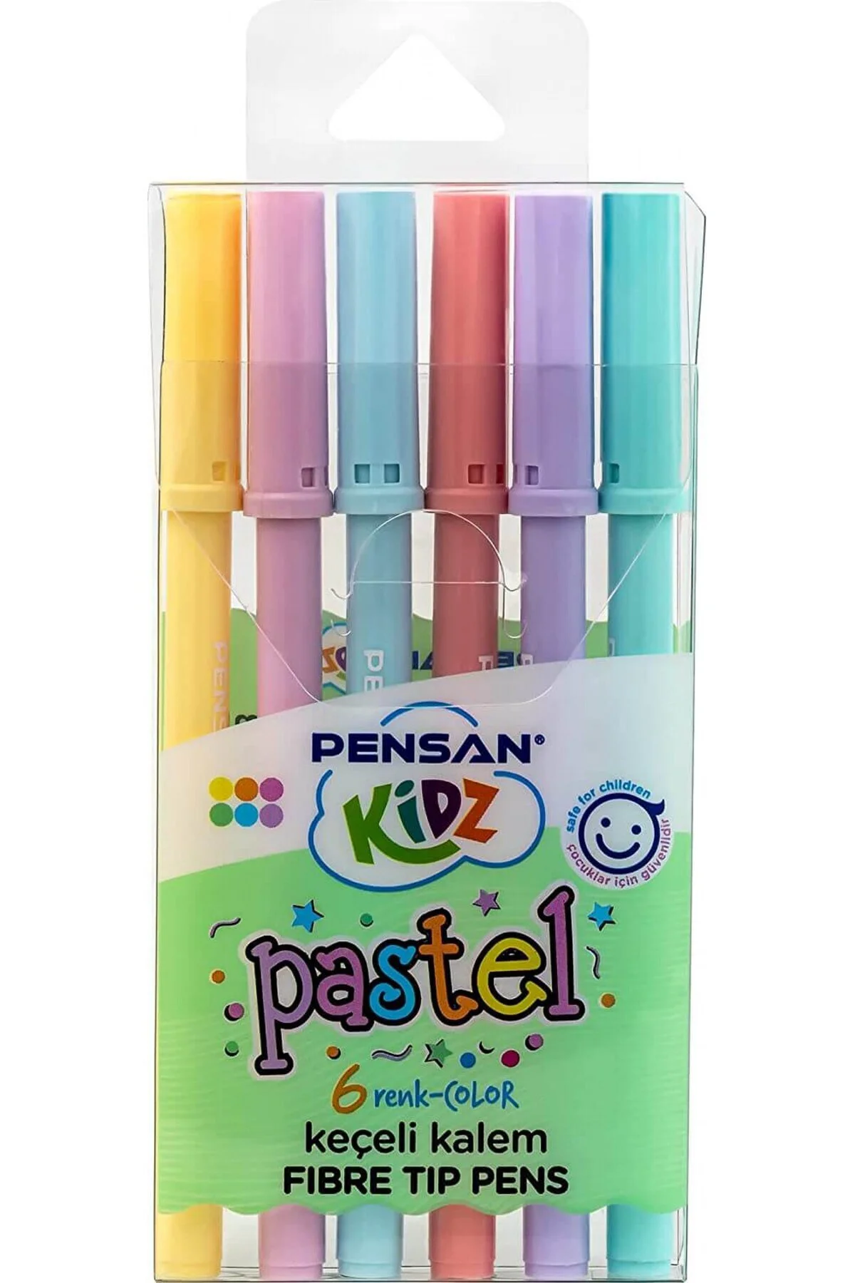 Kidz 6'lı Keçeli Boya Kalemi - Pastel Renk / 99090
