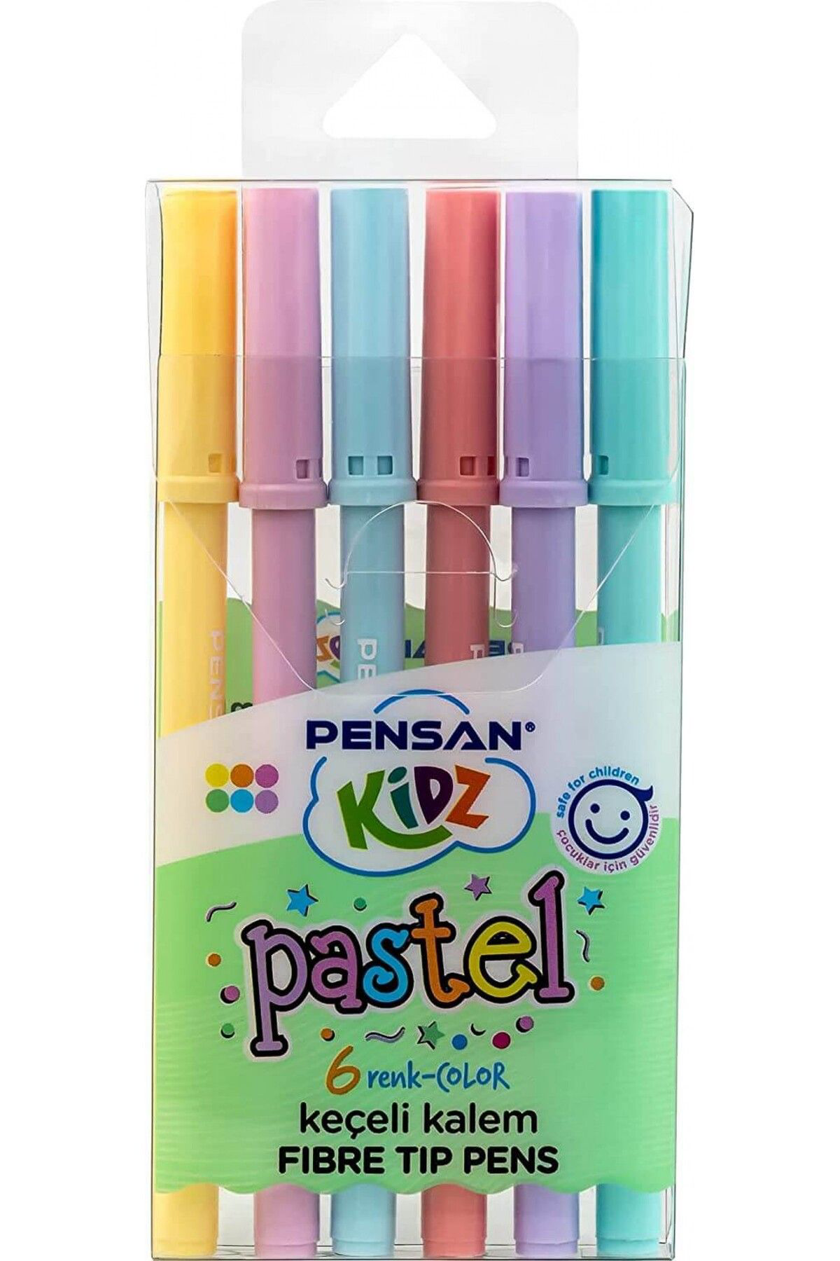 Pensan Kidz 6'Lı Keçeli Boya Kalemi - Pastel Renk / 99090