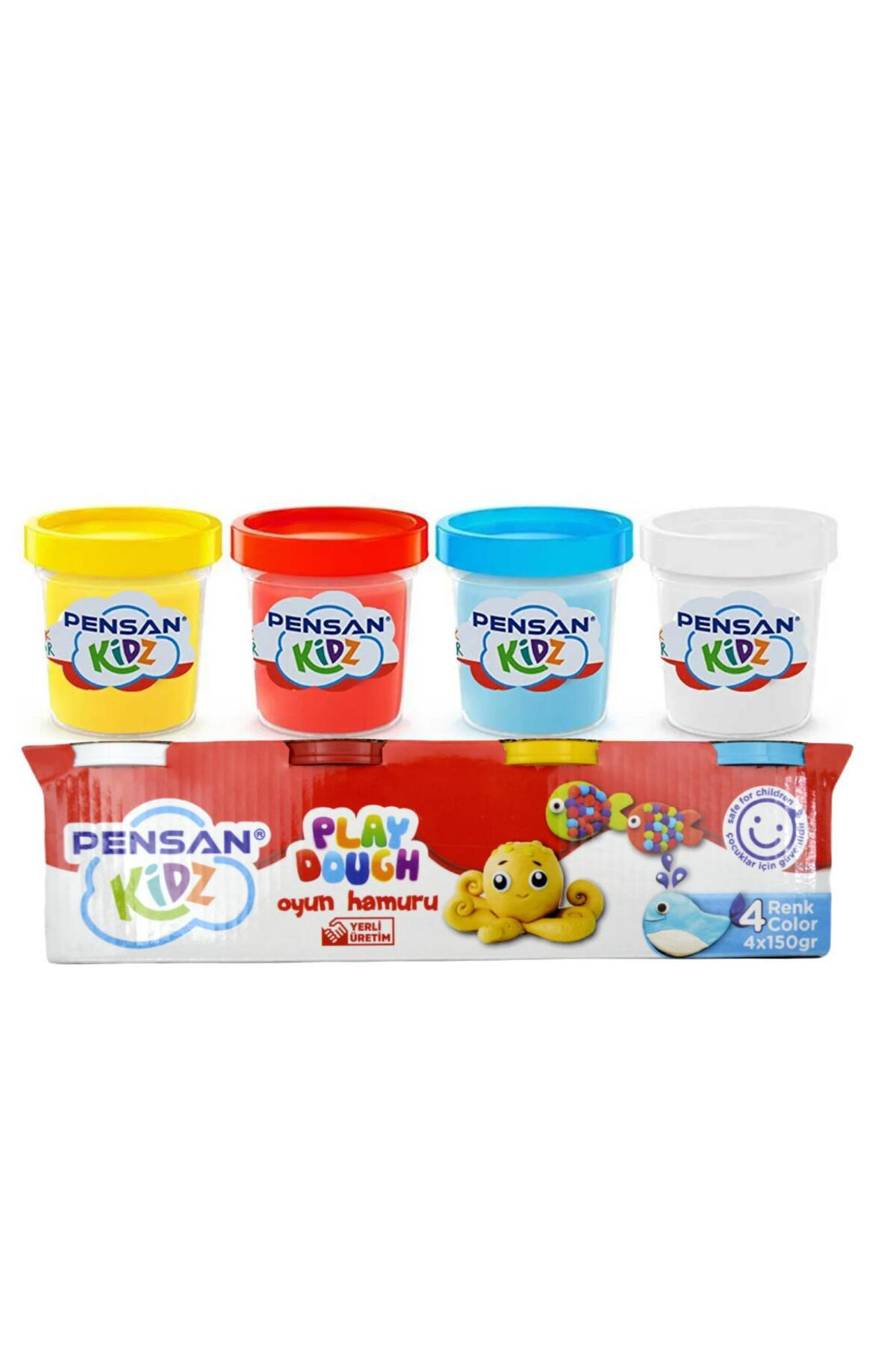 Kidz Oyun Hamuru 4 Renk 4 x 150 Gr.