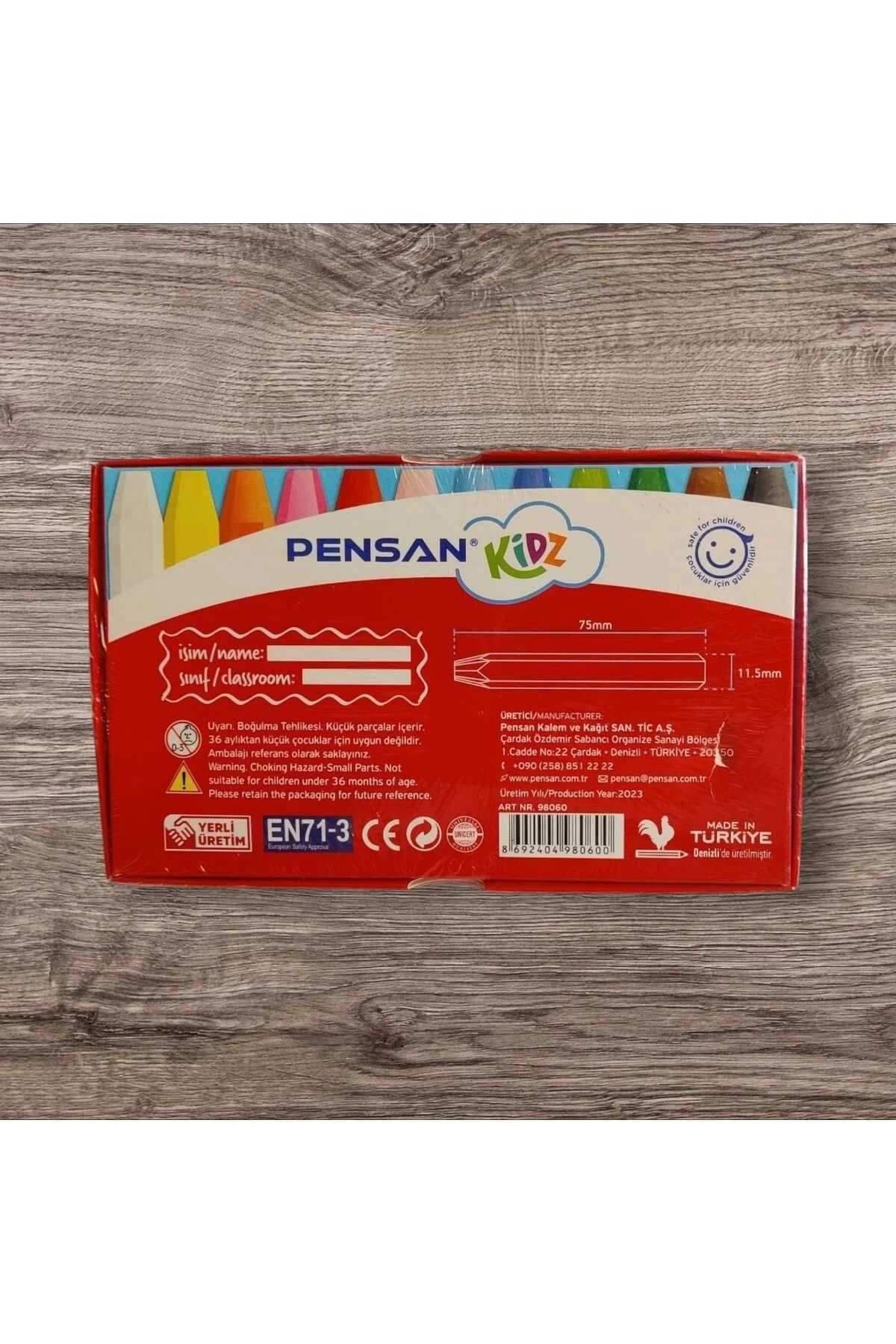 Pensan Kidz Pastel Boya 12 Renk Kutulu 98060