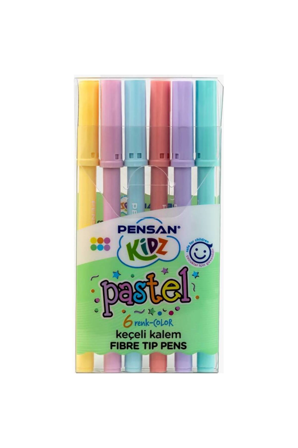 Pensan Kidz Pastel Renk 6 Li Keçeli Boya Kalemi