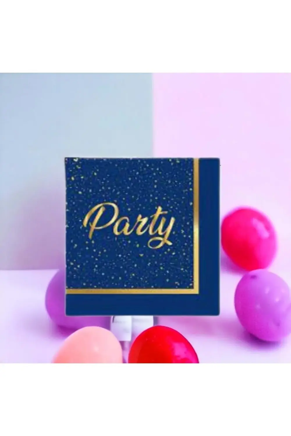 Kikajoy Parti Zamanı Lacivert Kağıt Peçete 33x33 Cm 20'li