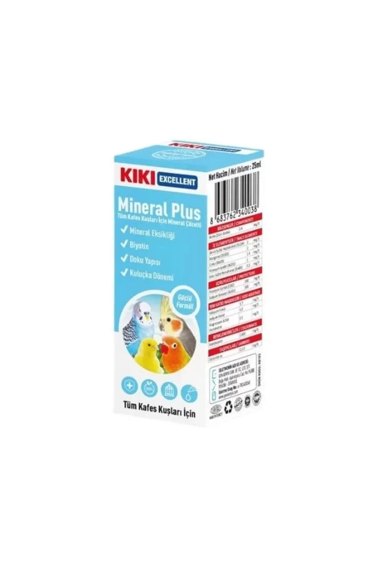 Udmk Store Kiki Excellent Mineral Plus Kuşlar İçin Mineral Çözelti Sıvı Daml