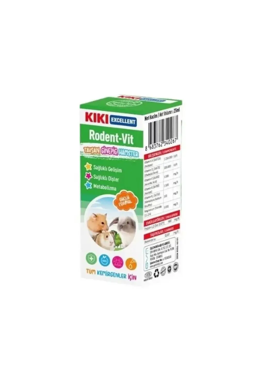 Kiki Excellent Rodent-Vit Sağlıklı Gelişim Destekleyici Kemirgenl