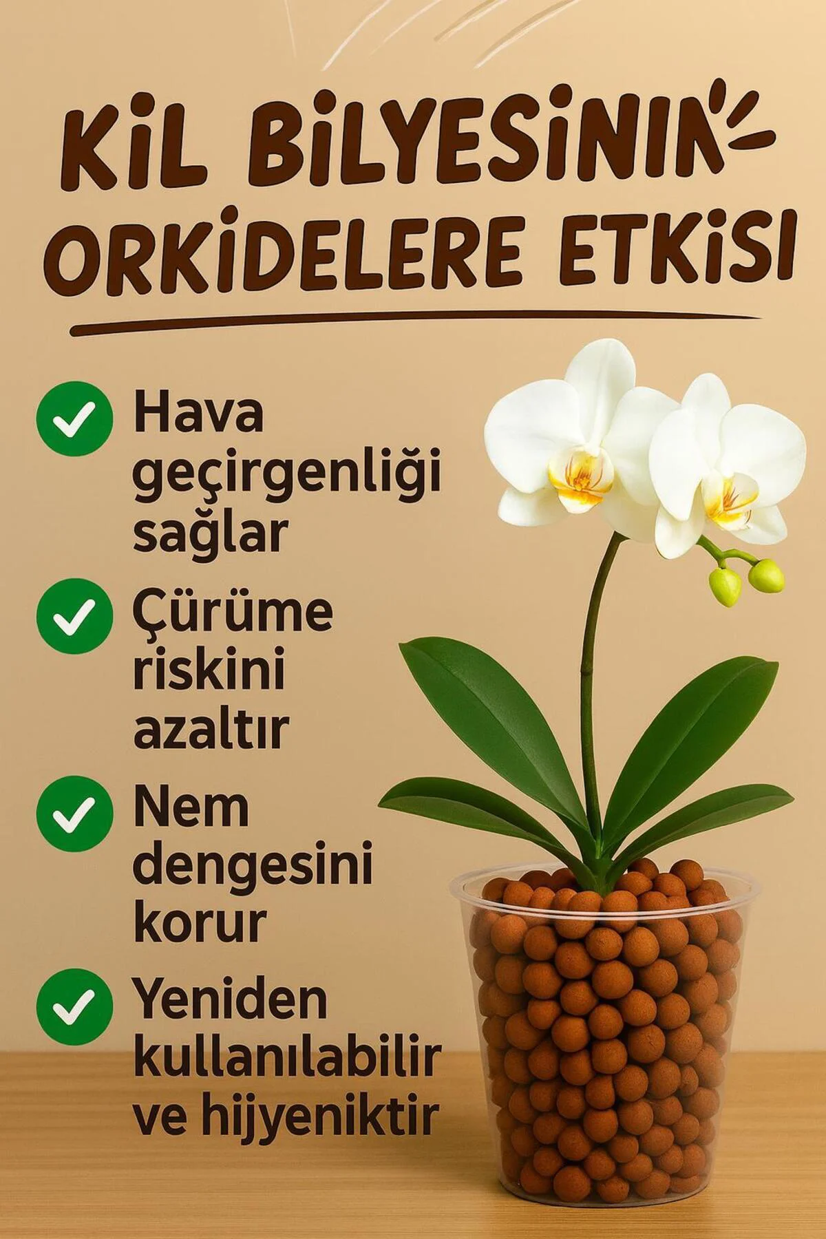 Kil Bilyesi Orkide Yetiştirme Ortamı 8-16 mm 3 Litre Fiyatı, Yorumları ve Özellikleri