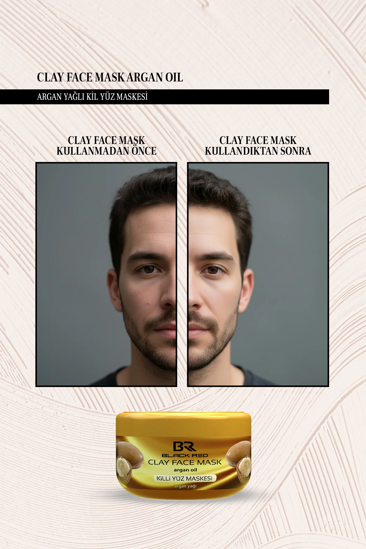 Kil Maskesi Anti-aging Ve Nemlendirici Yüz Maskesi Argan Içerikli Killi Yüz Maskesi - 400g