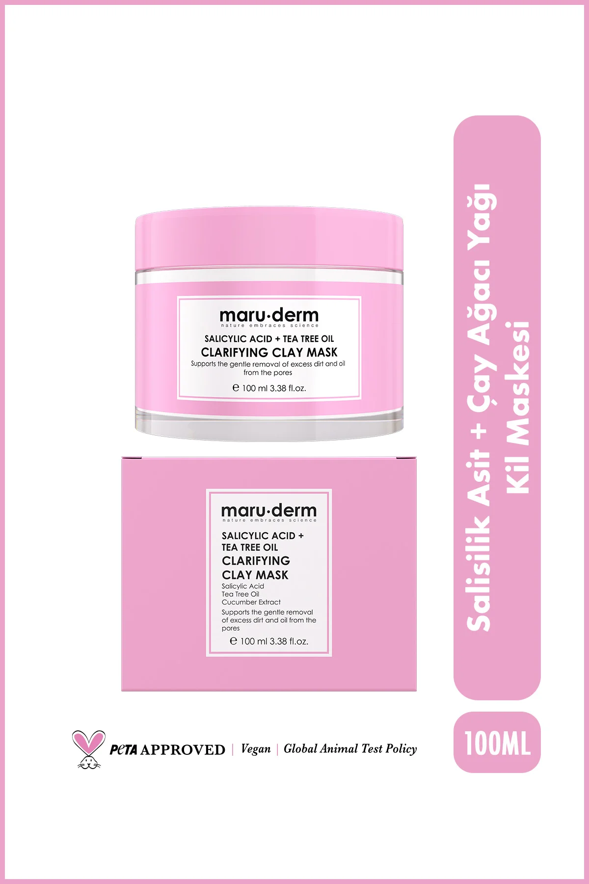 Kil Maskesi | Salisilik Asit + Çay Ağacı Yağı Kil Maskesi 100 ML 