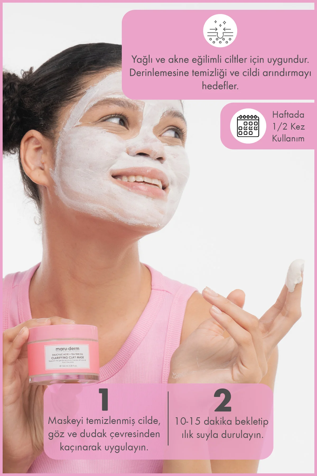 Kil Maskesi | Salisilik Asit + Çay Ağacı Yağı Kil Maskesi 100 ML 