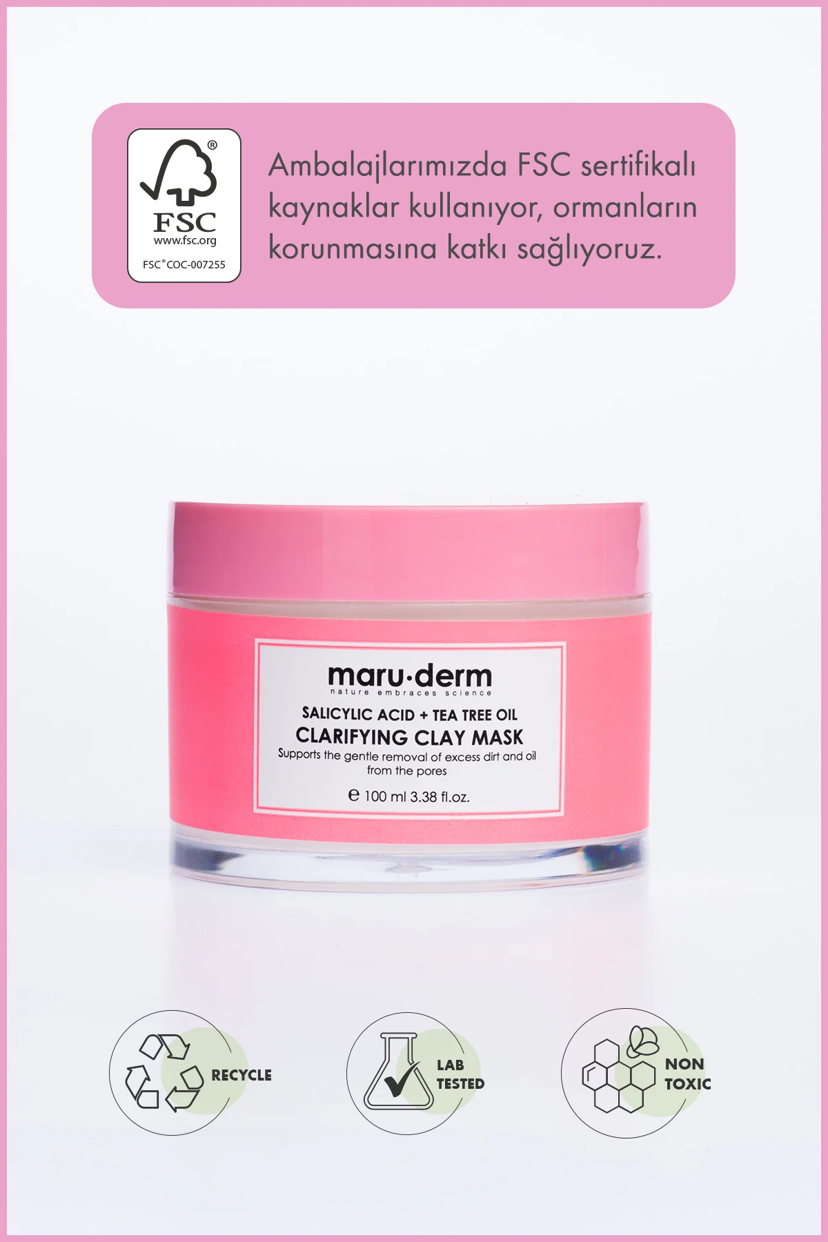 Kil Maskesi | Salisilik Asit + Çay Ağacı Yağı Kil Maskesi 100 ML 