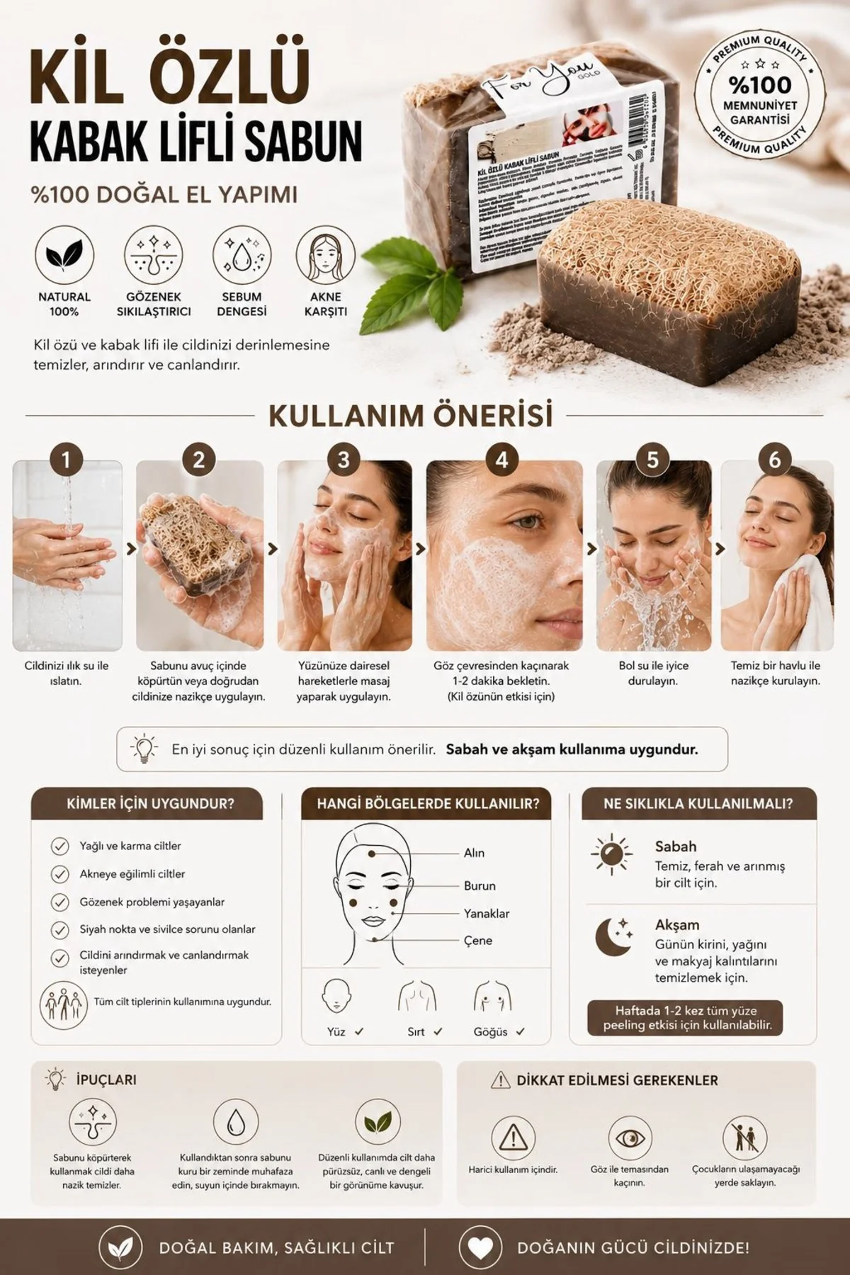 Kil Özlü Kabak Lifli Sabun