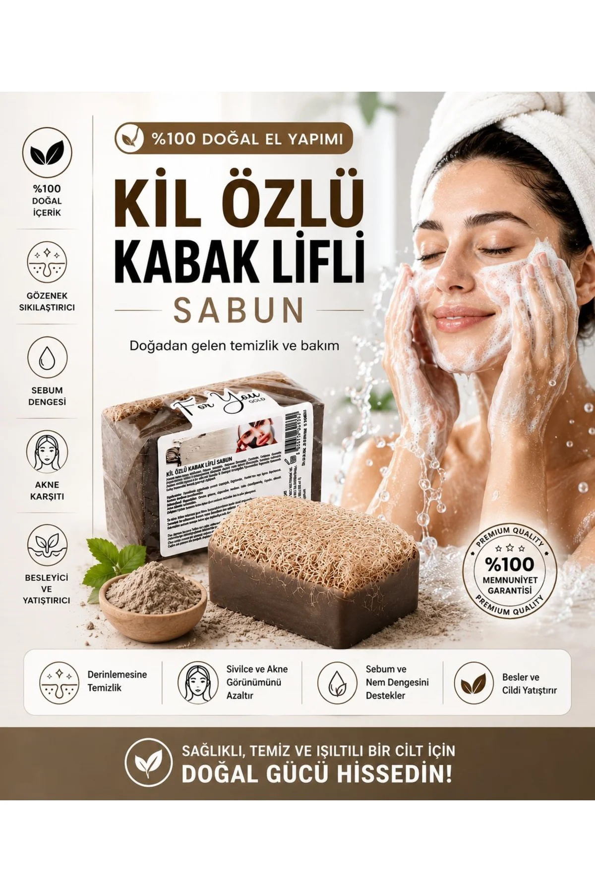 Kil Özlü Kabak Lifli Sabun