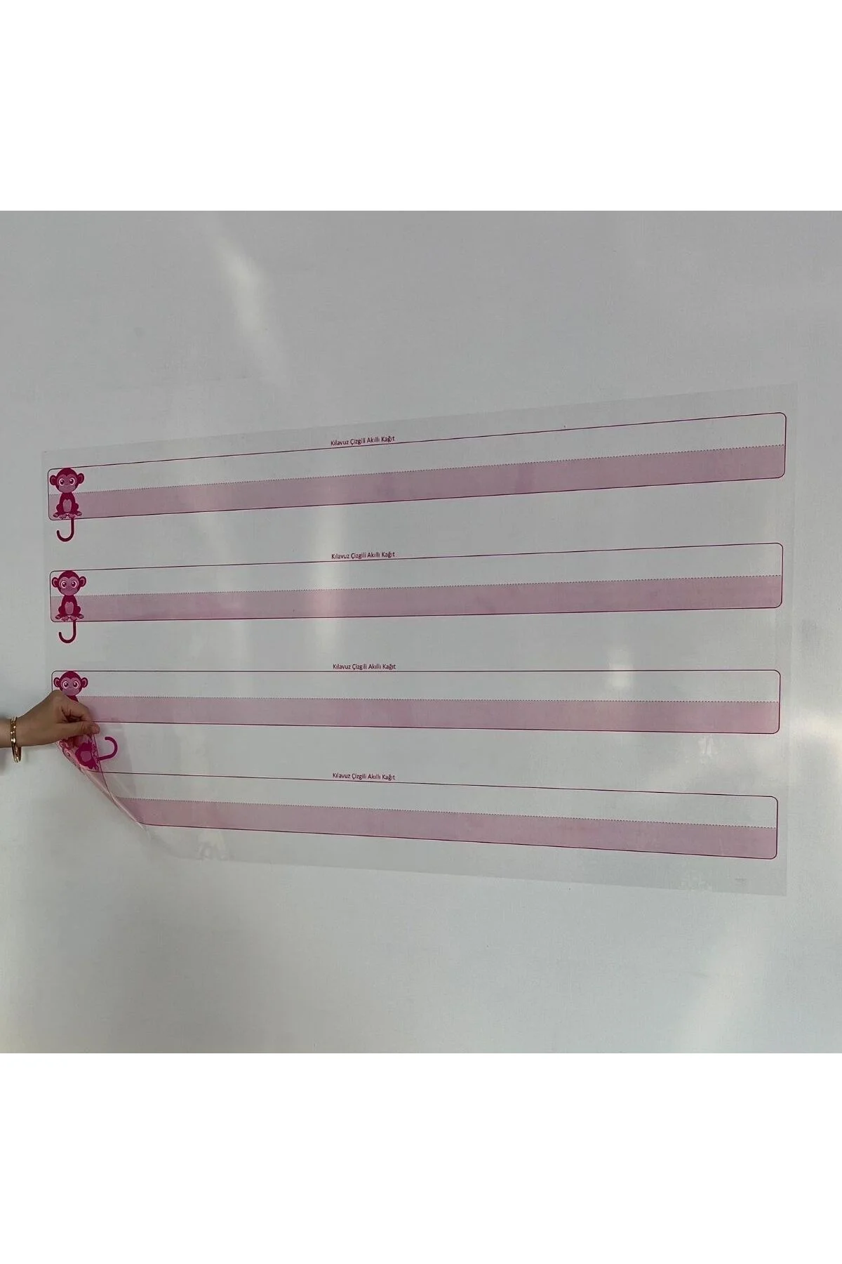 Kılavuz Çizgili Akıllı Kağıt Yazı Tahtası Duvarda İz Bırakmaz Statik Yeni Müfredata Uygun 100x56cm - Görsel 2