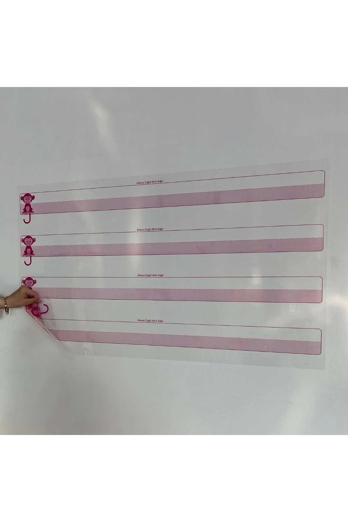 Kılavuz Çizgili Akıllı Kağıt Yazı Tahtası Duvarda İz Bırakmaz Statik Yeni Müfredata Uygun 100x56cm - Görsel 6
