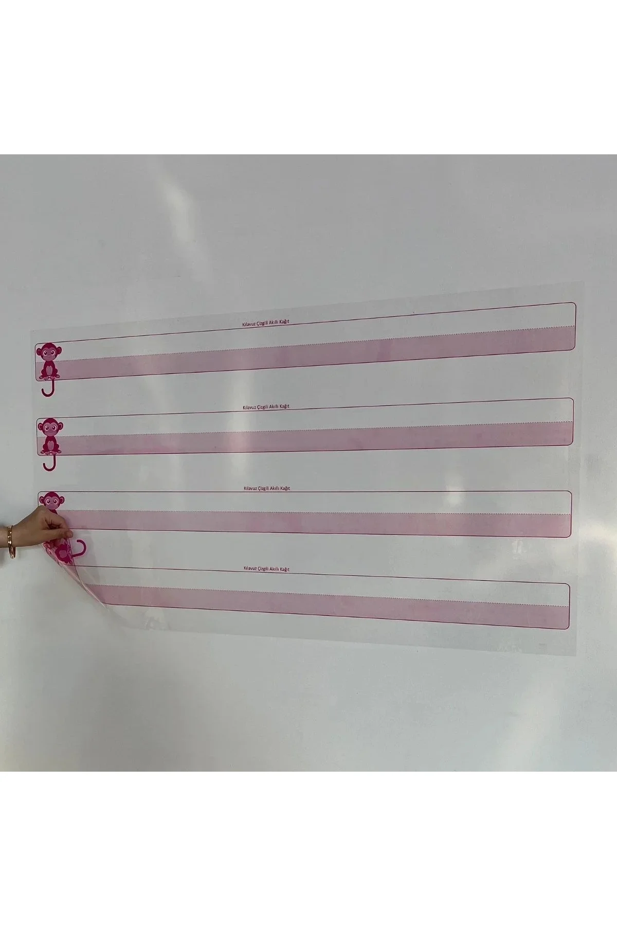 Kılavuz Çizgili Akıllı Kağıt Yazı Tahtası Duvarda İz Bırakmaz Statik Yeni Müfredata Uygun 100x56cm