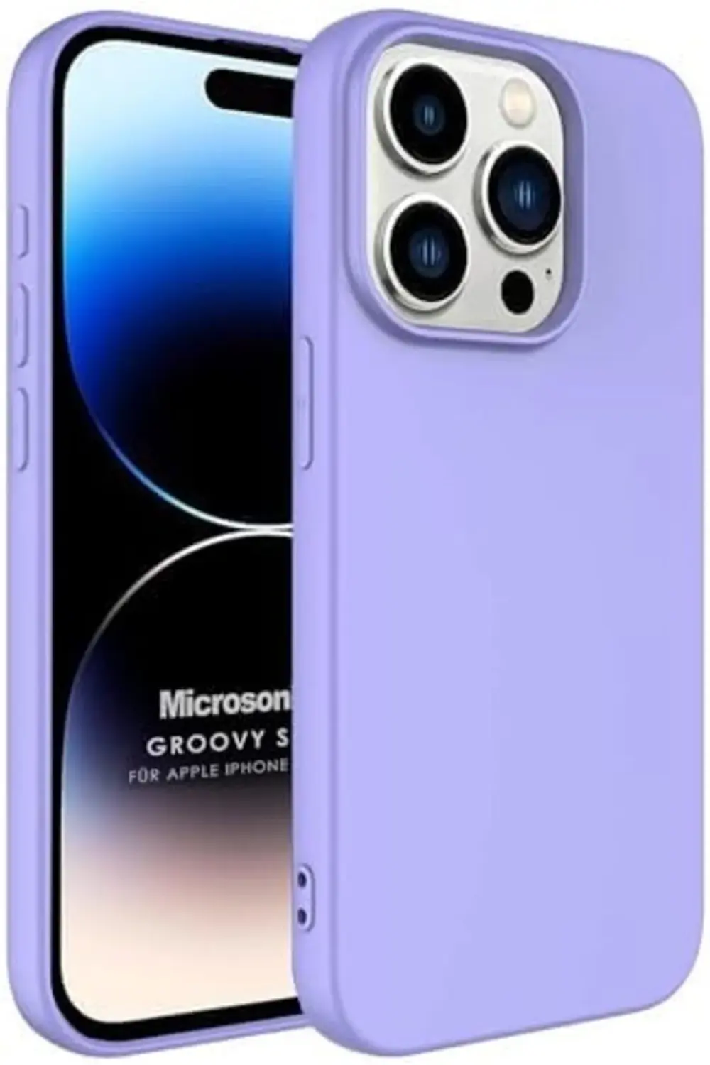Kılıf 15 Pro Max için Groovy Soft Lila [ 15 Pro Max ile Uyumlu Kı
