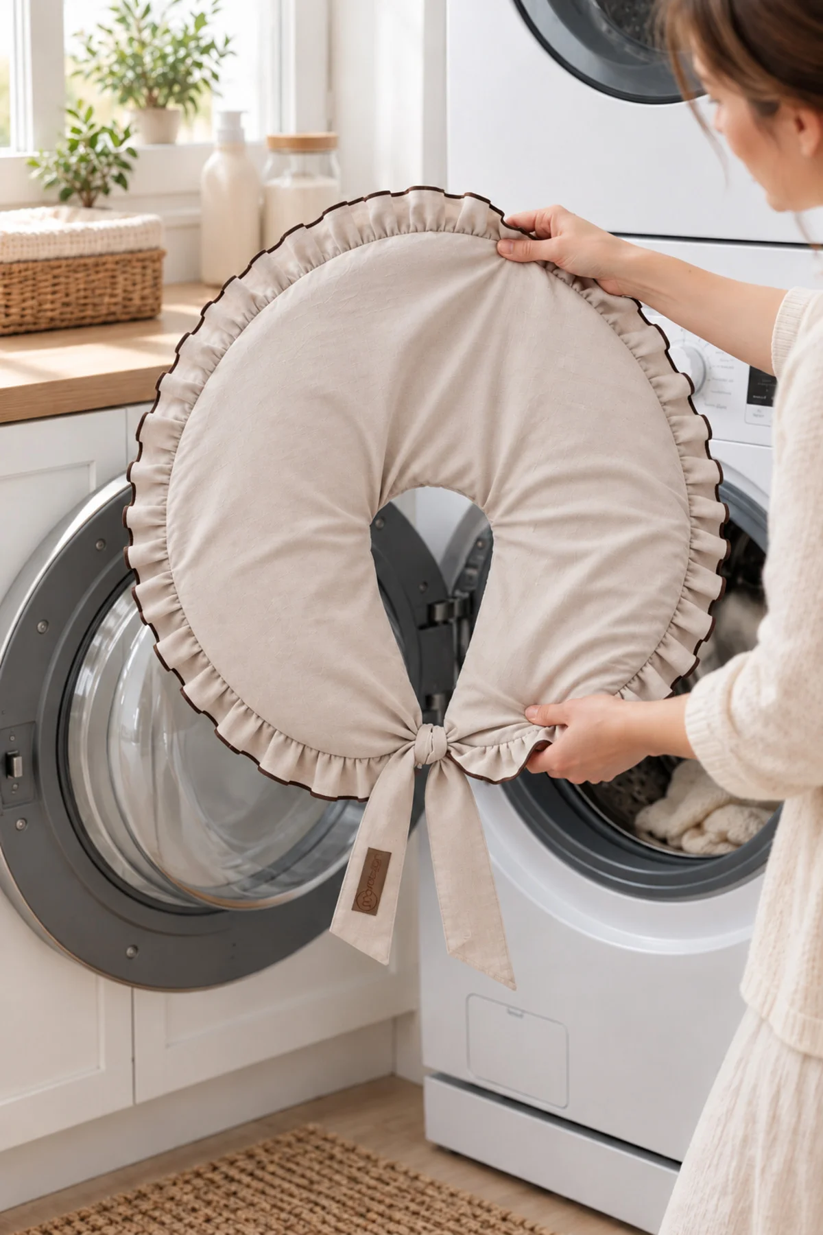 Kılıf, Fırfırlı Emzirme Yastığı Kılıfı, Bebek Destek Minderi Kılıfı, Hamile Yastığı Kılıfı, Ruffle Seri, Sand Kılıf, Fırfırlı Emzirme Yastığı Kılıfı, Bebek Destek Minderi Kılıfı, Hamile Yastığı Kılıfı, Ruffle Seri, Sand