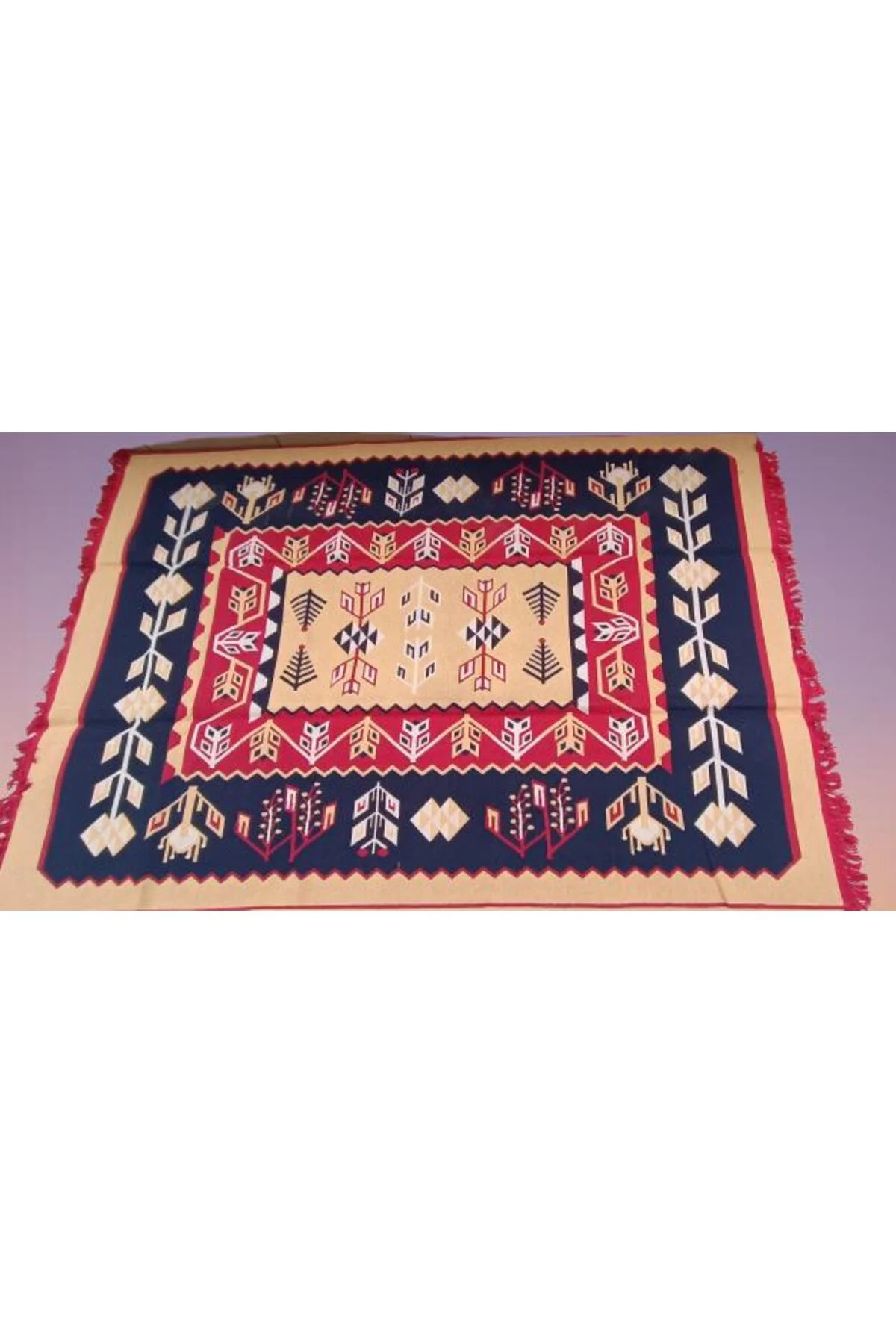 Kilim Antik 140-215 Otantik 90152 Motif Model Naturel Boya Çift Taraflı El yapımı - Görsel 5