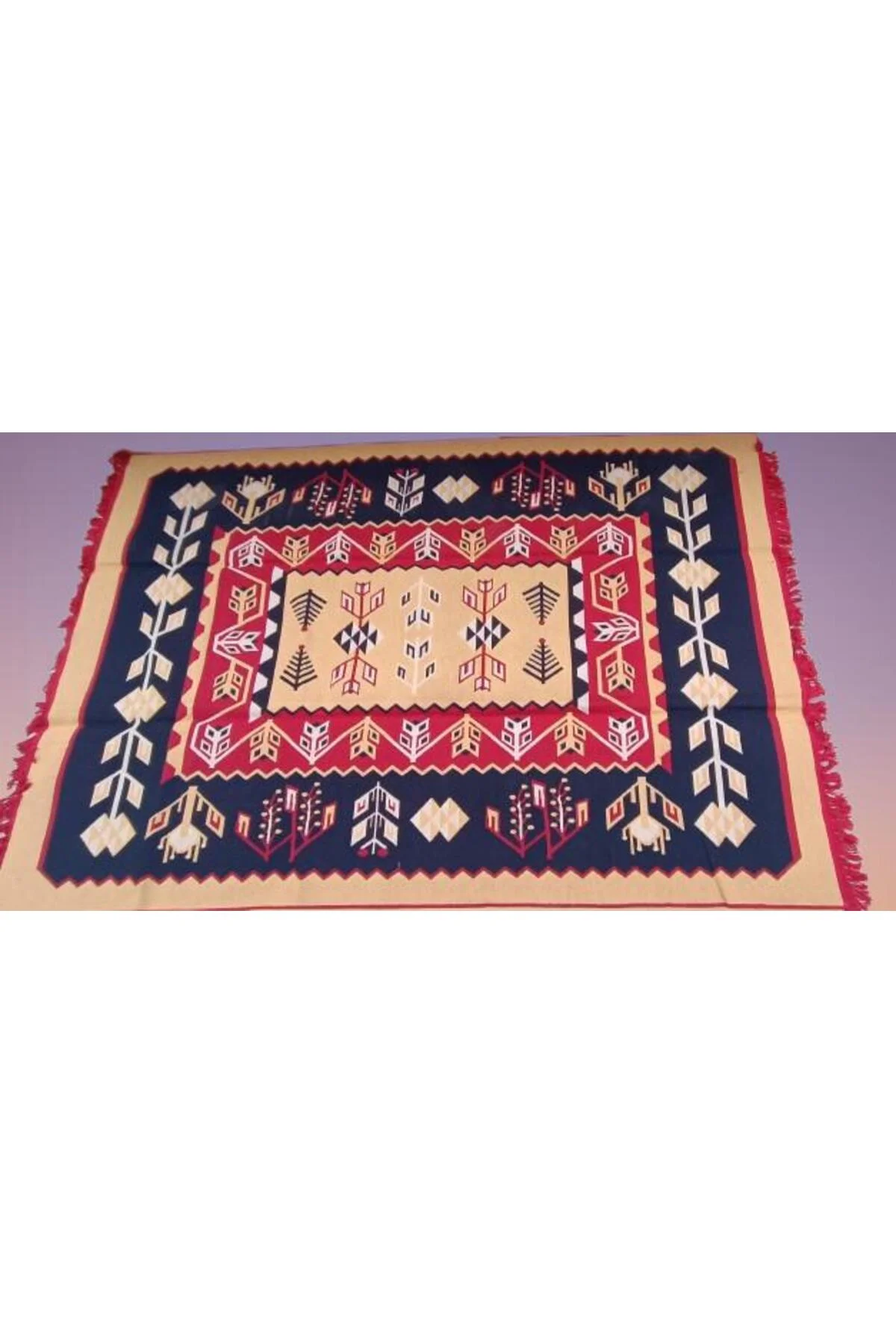 Kilim Antik 140-215 Otantik 90152 Motif Model Naturel Boya Çift Taraflı El yapımı - Görsel 4