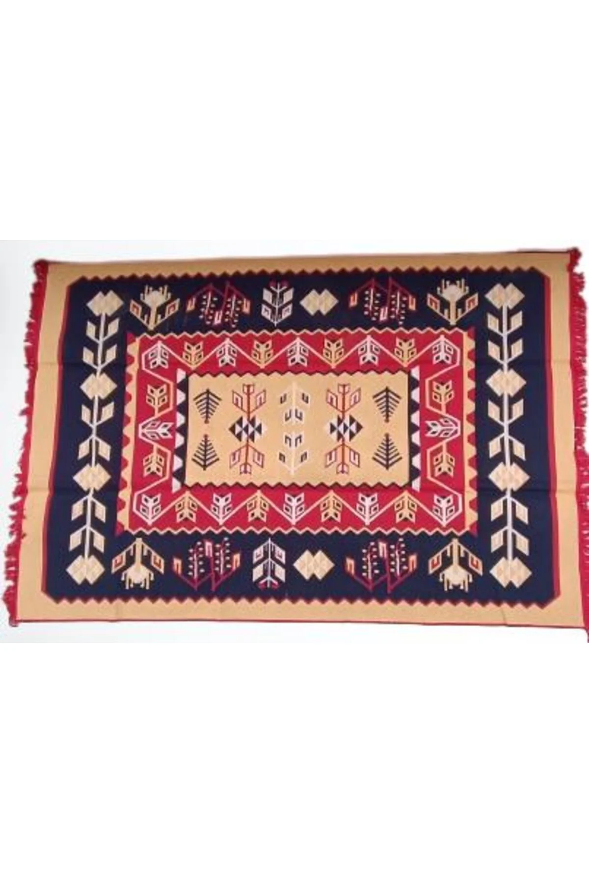 Kilim Antik 140-215 Otantik 90152 Motif Model Naturel Boya Çift Taraflı El yapımı - Görsel 7