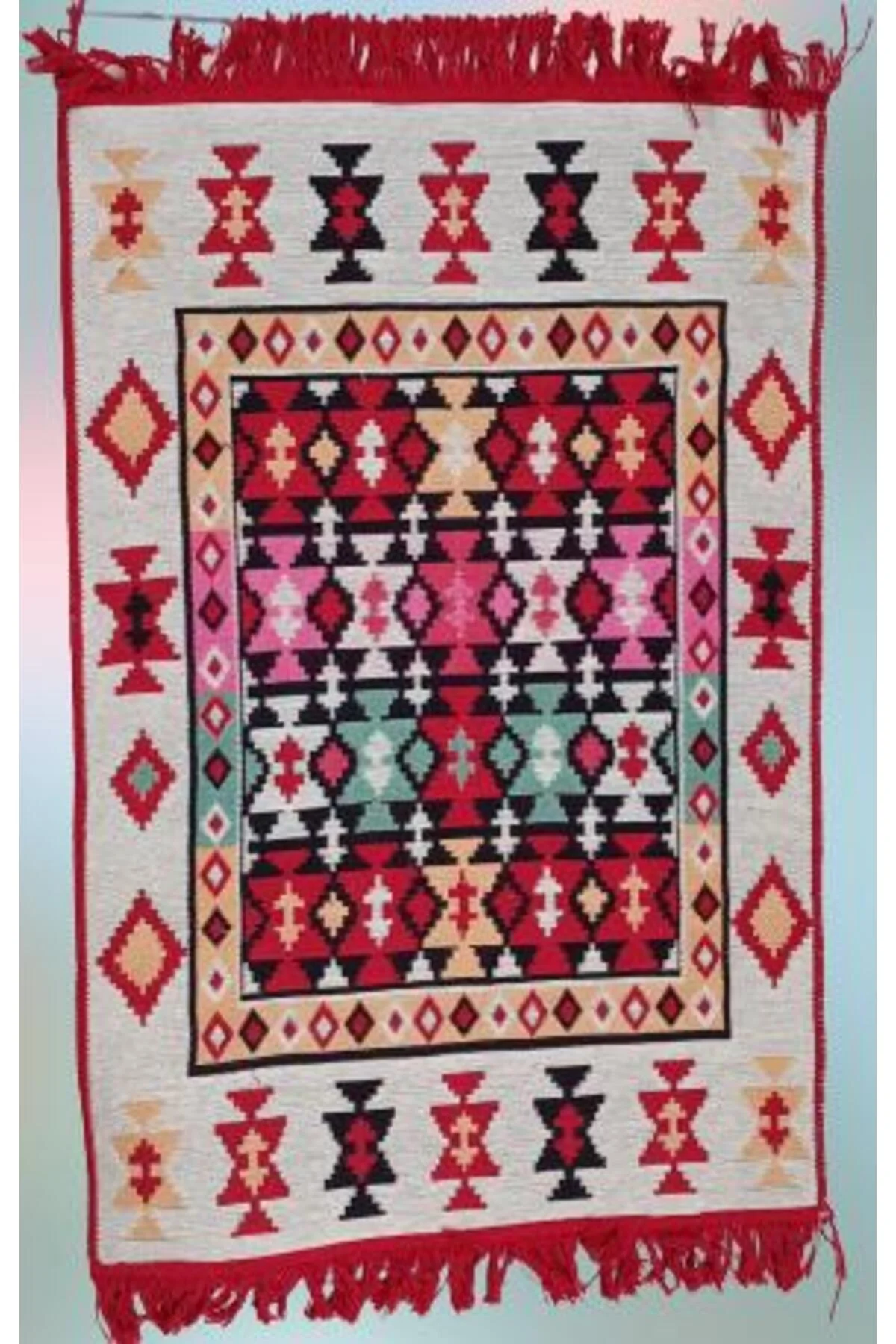 Kilim Antik 80-125 Otantik Motifler Model Naturel Boya Çift Taraflı El yapımı - Görsel 3