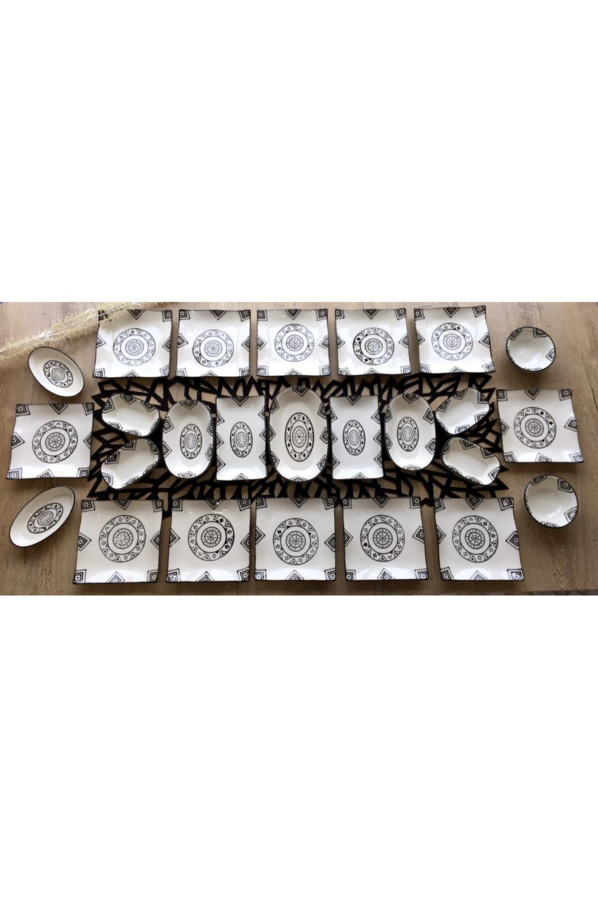 Kilim Pattern 12 Kişilik 25 Parça Kahvaltı Takımı