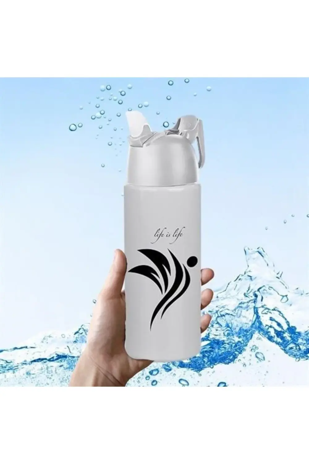 ® Kilitlenebilen Matara Güvenlikli Suluk Sporcu Matarası Spor Su