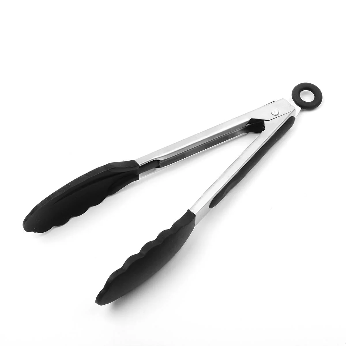 Kilitlenebilir Metal Saplı Silikon Maşa - 27cm Isıya Dayanıklı Mutfak Maşası