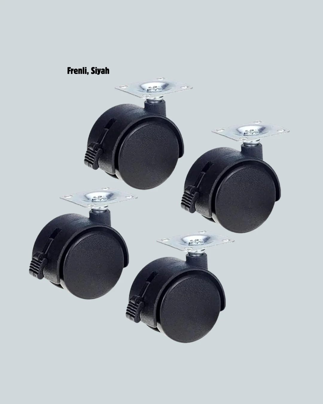 Kilitli 4 cm Tekerlek Ayak 4’lü Set Zemin Koruyucu