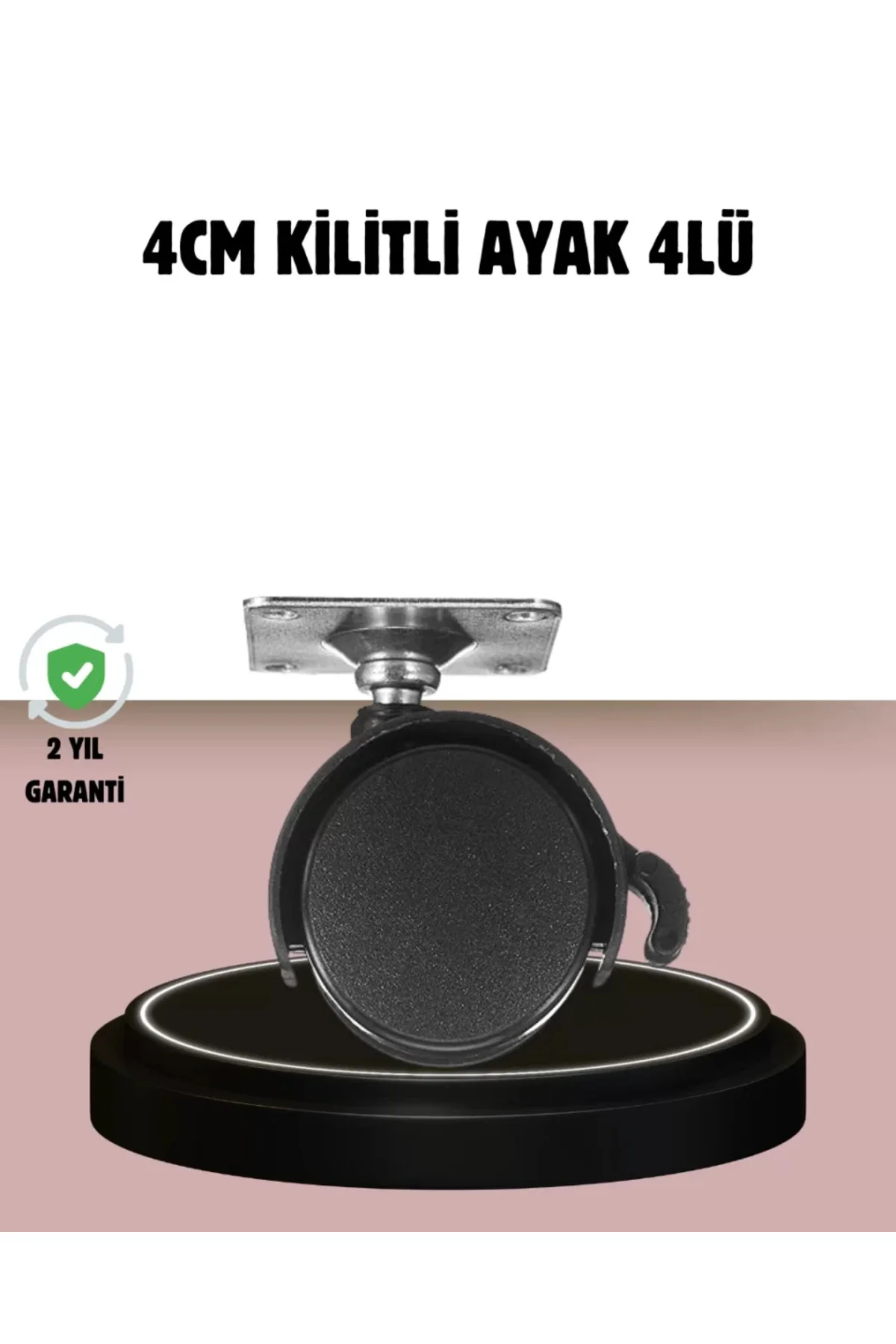 Kilitli 4 Cm Tekerlek Ayak 4’lü Set Zemin Koruyucu