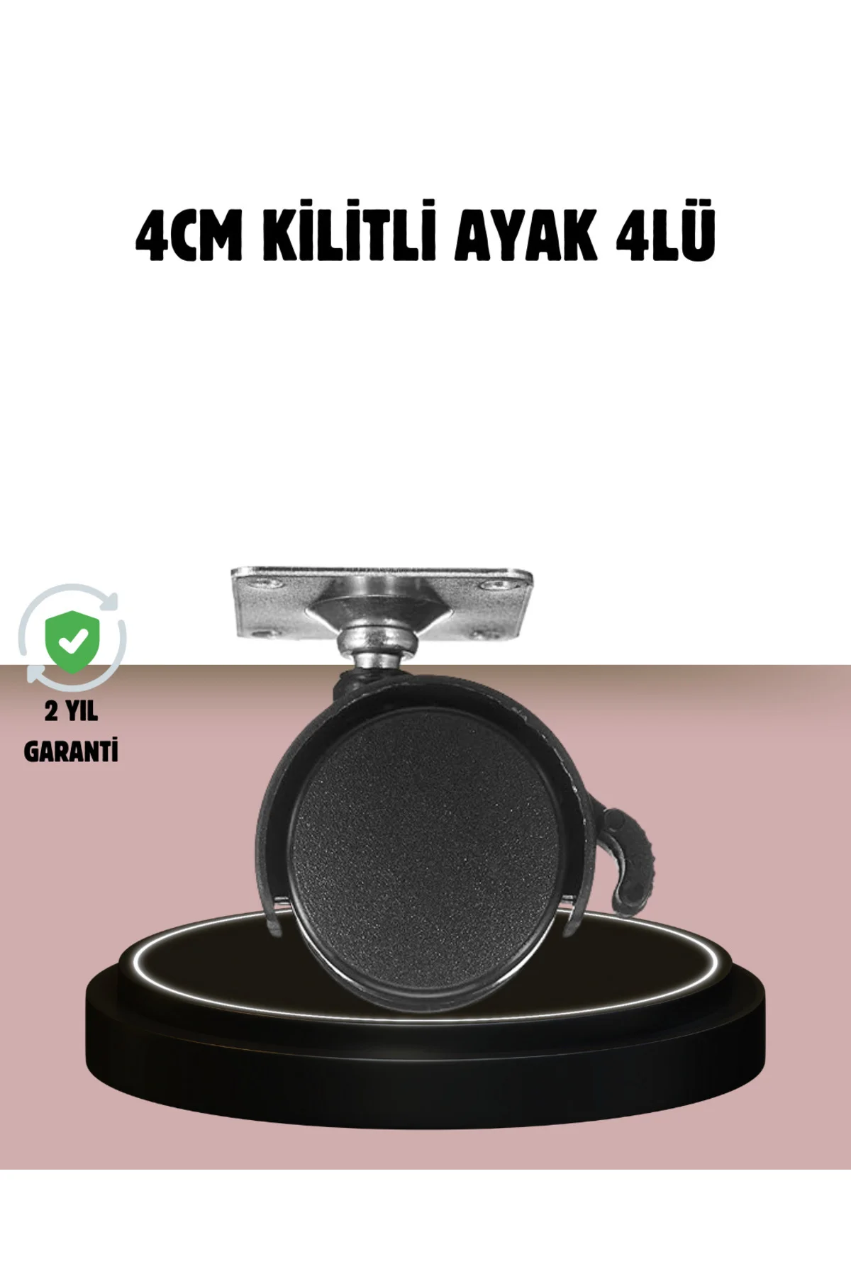 Kilitli 4 Cm Tekerlek Ayak 4’Lü Set Zemin Koruyucu Kilitli 4 Cm Tekerlek Ayak 4’Lü Set Zemin Koruyucu