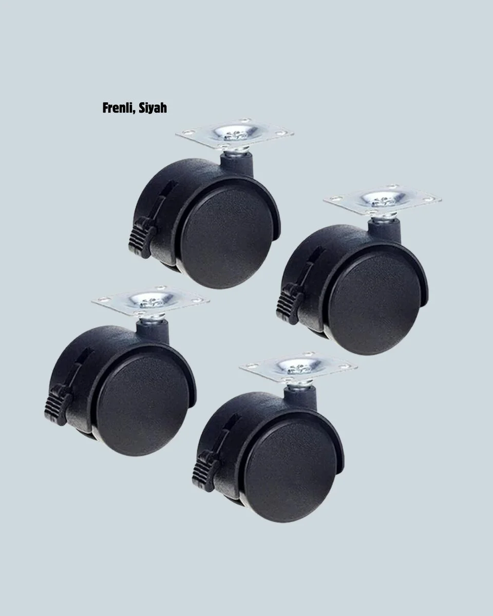 Kilitli 4 cm Tekerlek Ayak 4’lü Set - Mobilya Zemin Koruyucu ve Sabitleme Çözümü