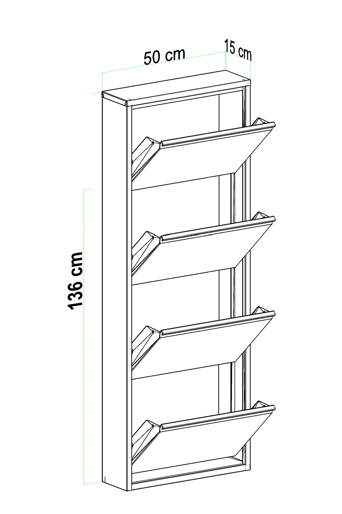 Kilitli 4 Kapaklı Metal Ayakkabılık Beyaz Kilitli 4 Kapaklı Metal Ayakkabılık Beyaz