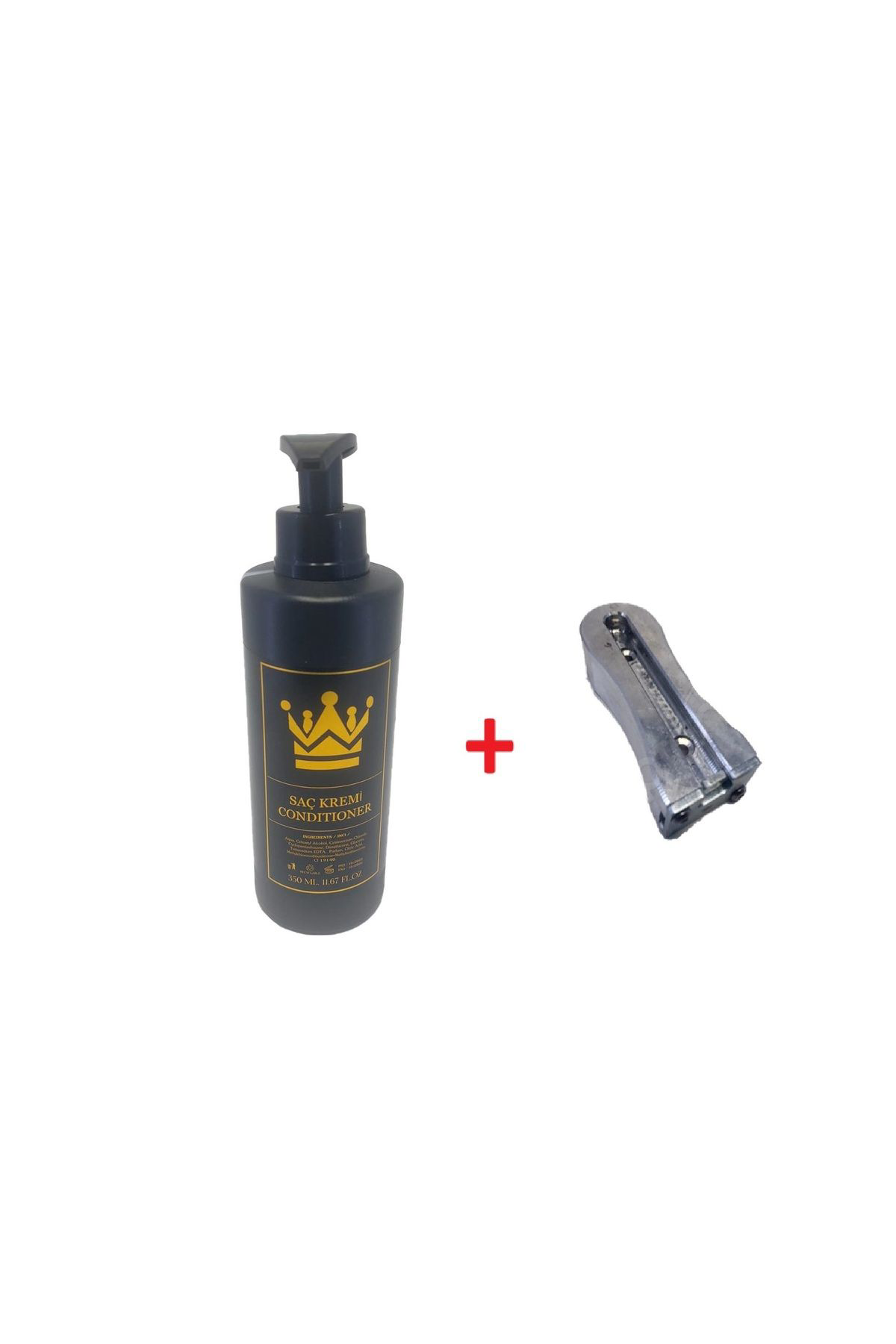 Saçlı Kilitli Kapak Metal Askı Aparatı Dahil Pompalı 350 Ml Saç Kremi O