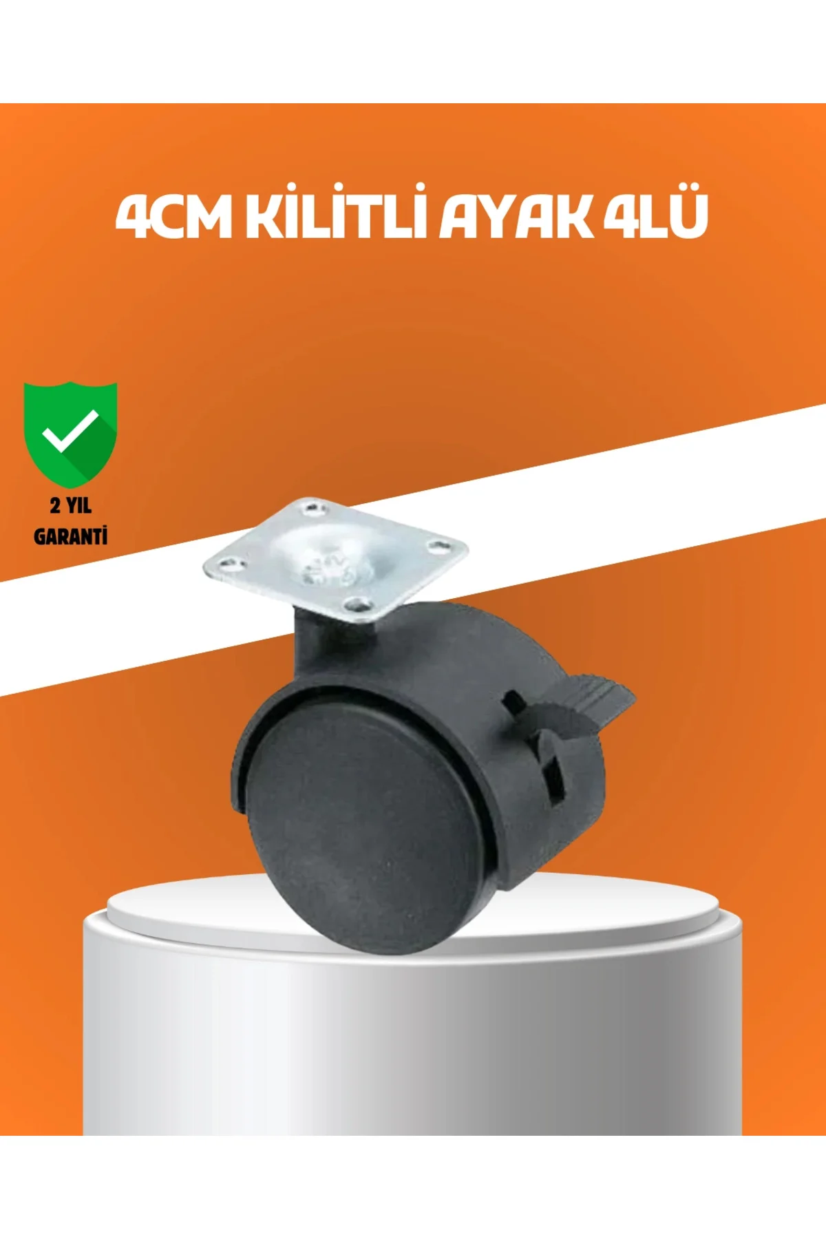 Kilitli Mini Tekerlek Ayak 4 Cm 4’lü Set