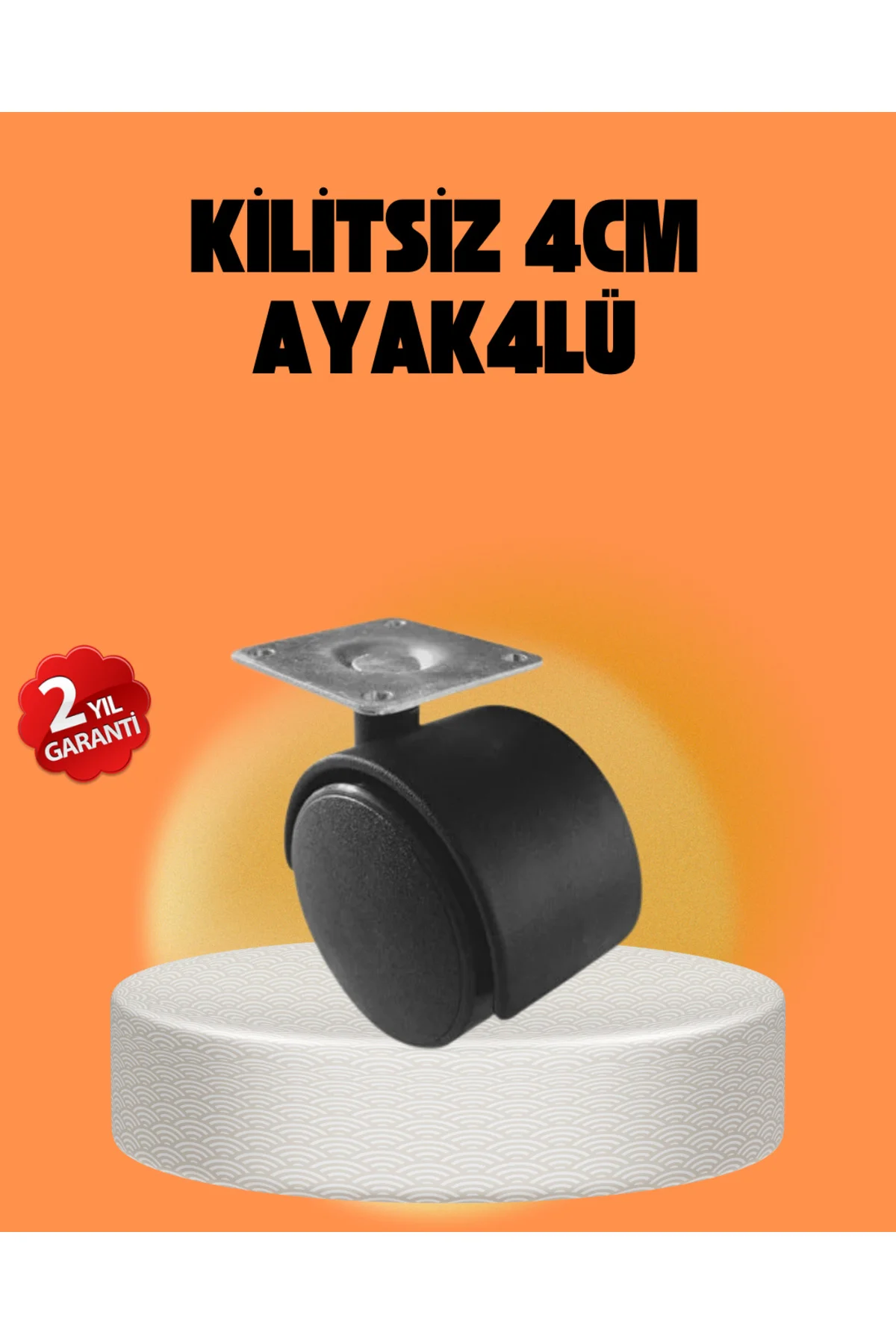 Kilitsiz 4 cm Tekerlek Ayak 4’lü Set Sessiz ve Dayanıklı