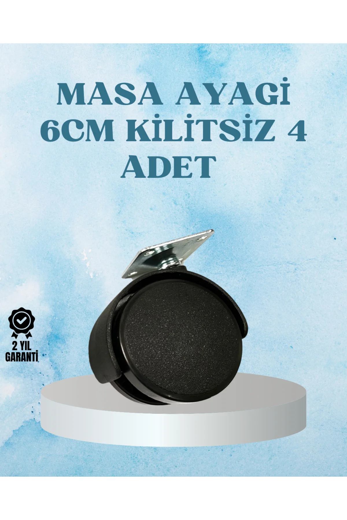 Kilitsiz Mobilya Tekerleği 6 cm 4 Adet Dayanıklı Tasarım