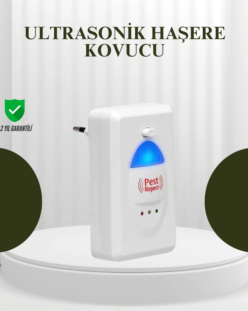 Kimyasal İçermeyen Evcil Hayvan Dostu Haşere Kovucu - Ultrasonik 150 m² Kapasite