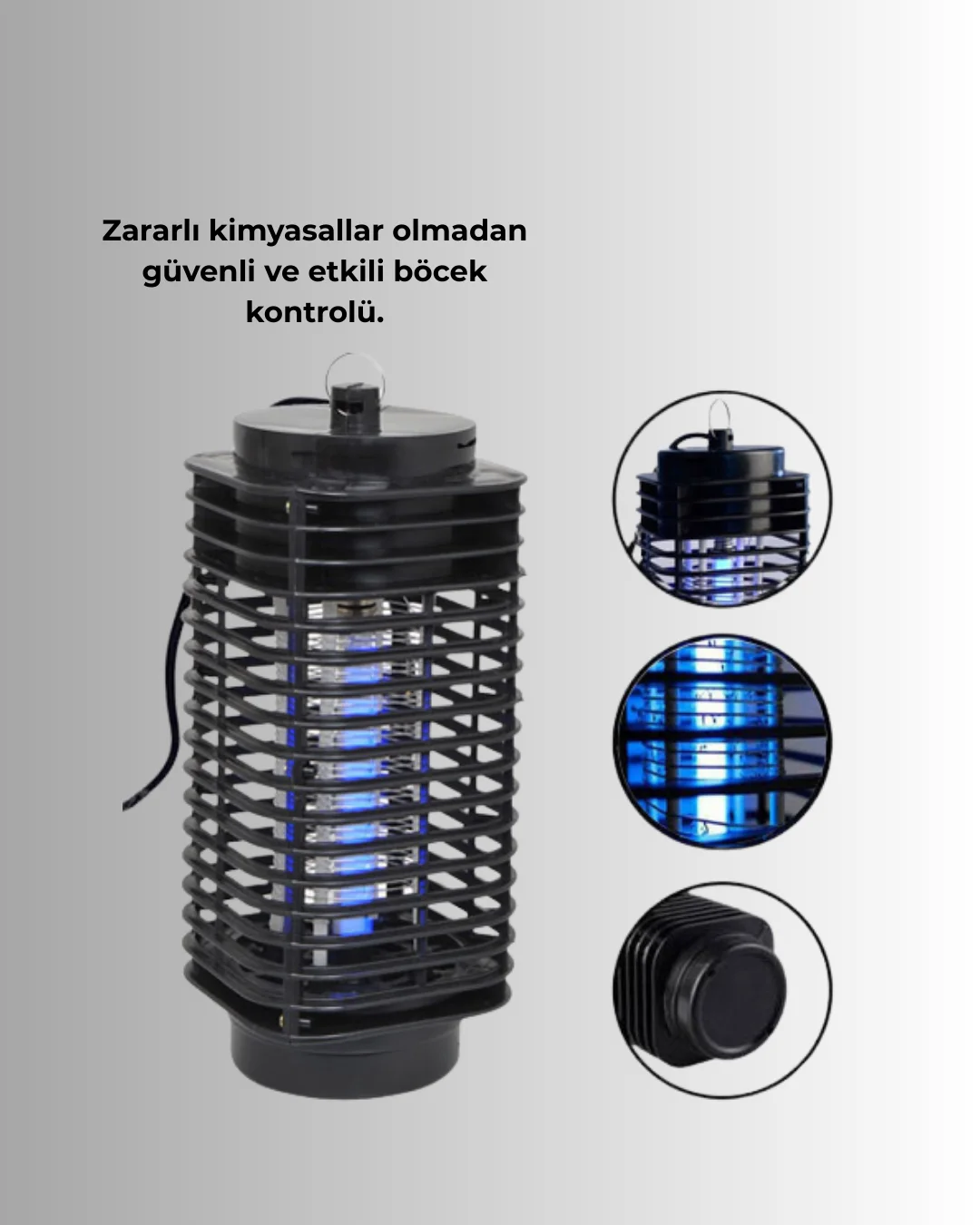 Kimyasal İçermeyen UV Işıklı Böcek ve Sivrisinek Kapanı – Güvenli Kullanım Yeni Nesil