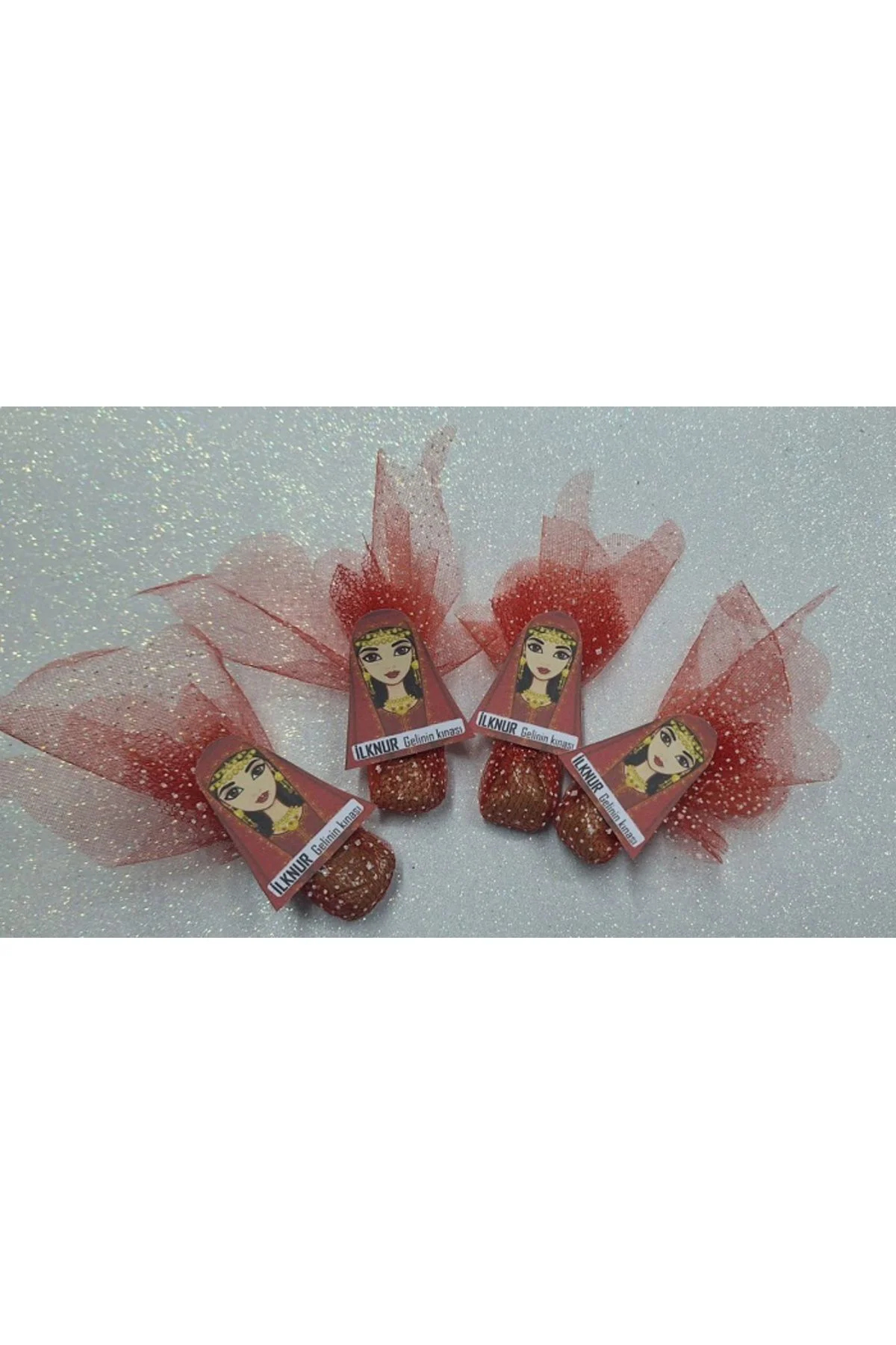 KINA GECESİ DAĞITMALIK YAZMALI KINA İSME ÖZEL 50 Lİ