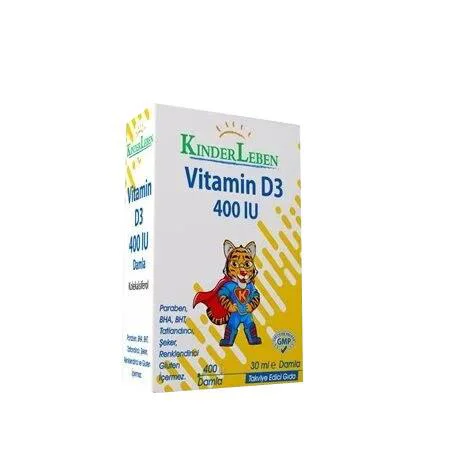 Kinderleben Vitamin D3 400IU 20ml Damla Kinderleben Vitamin D3 400IU 20ml Damla