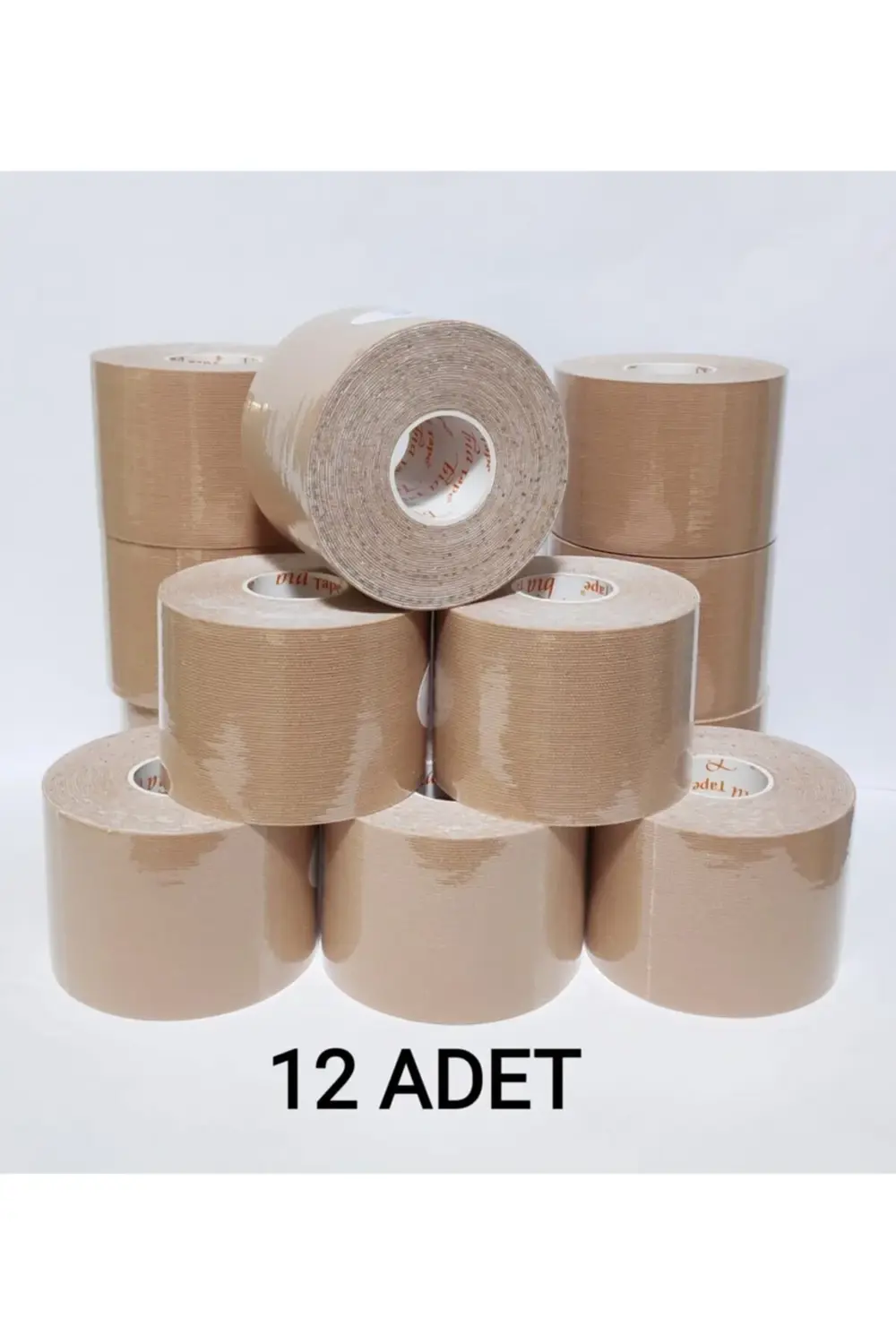 Kinesio 5 Cm X 5 M - Ten Rengi Sporcu Ağrı Bandı 12'li (pakette 1