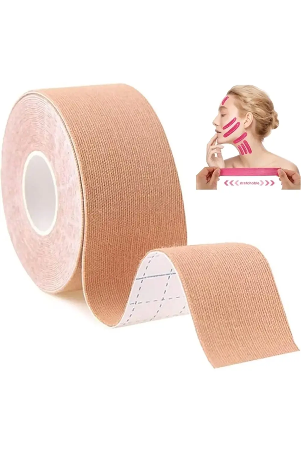 Kinesio Ağrı Bandı - Kinesiotape Bantlama - Boob Tape -Yüz Germe-