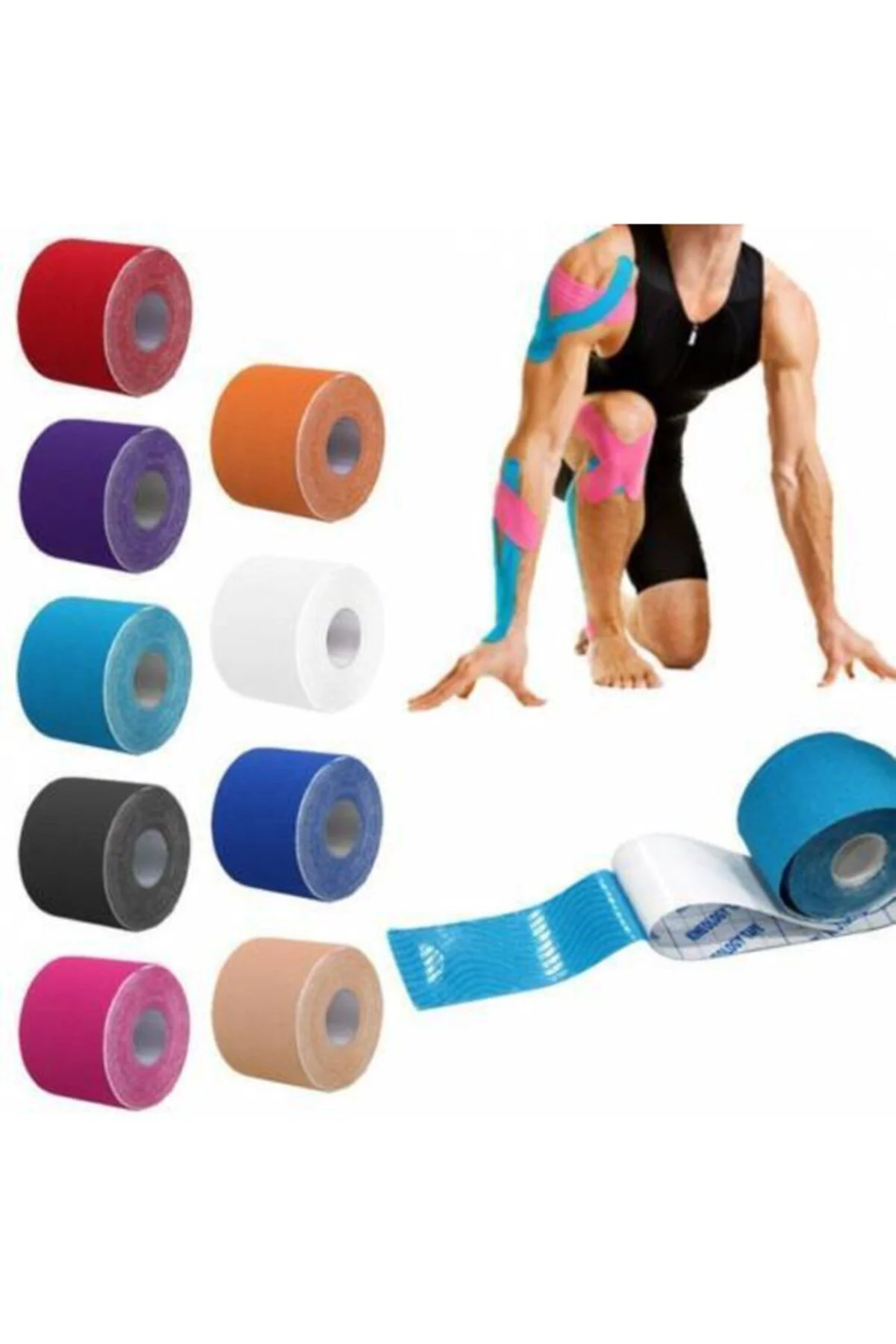 Kinesio Bandı, Spor Kas Ağrı 5cm*5mt Pembe