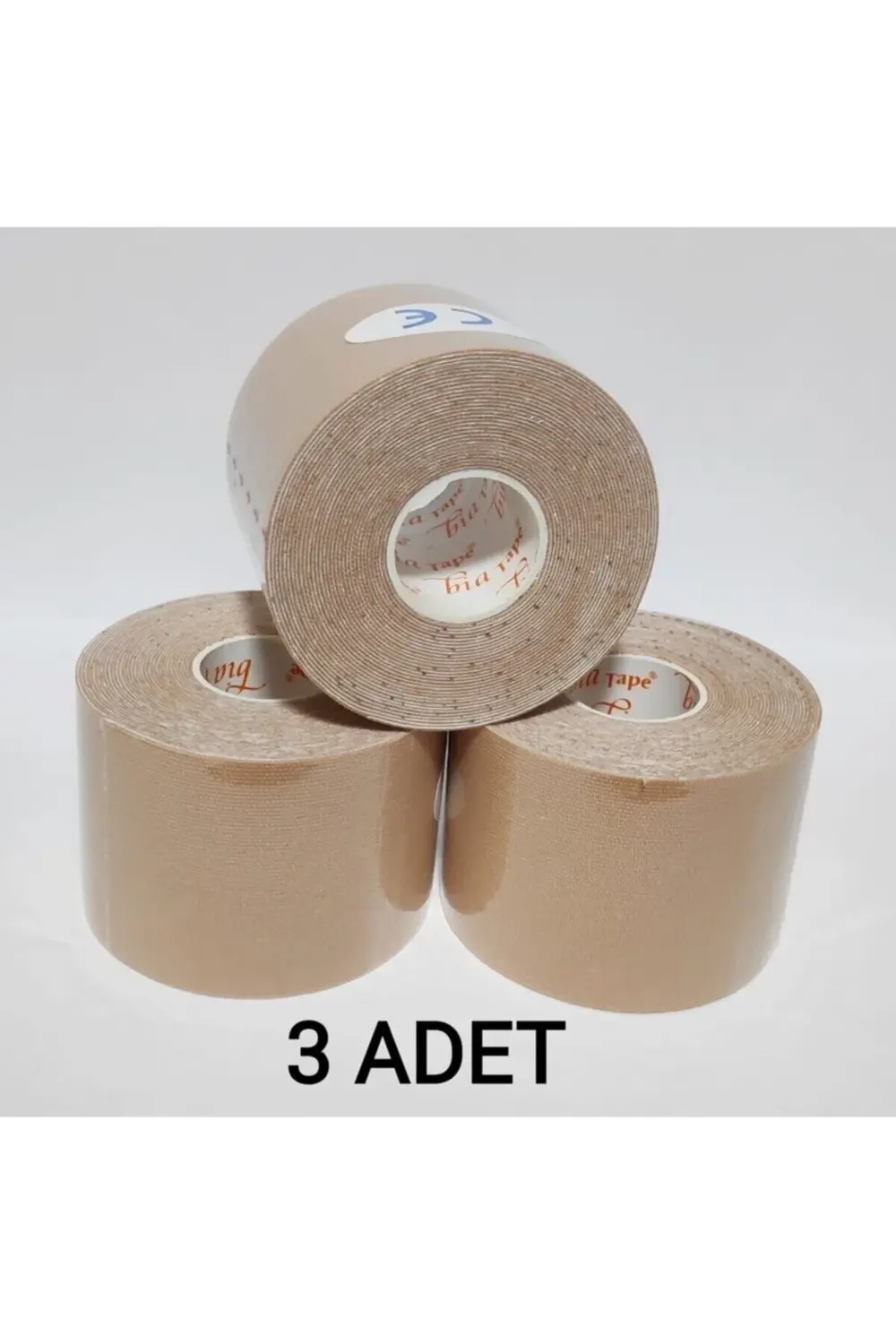 Kinesio Ten Rengi Sporcu Ağrı Bandı 3'lü -Pakette 3 Adet- 5cm X 5