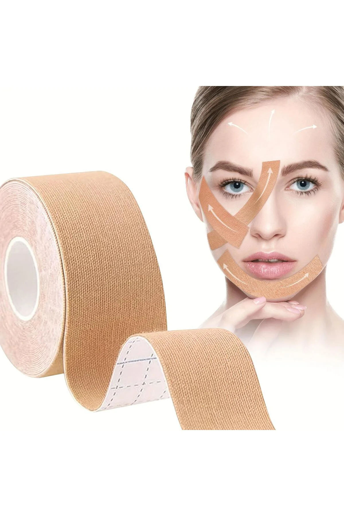 Kinesiology 2,5cmx5metre 2 Adet Yüz Bölgesi Için Therapy Cotton K